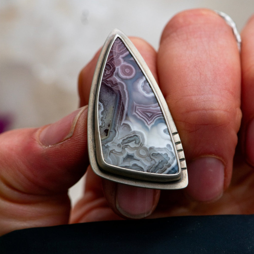 INFINITE DEPTHS CRAZY LACE AGATE RING - Fly Free