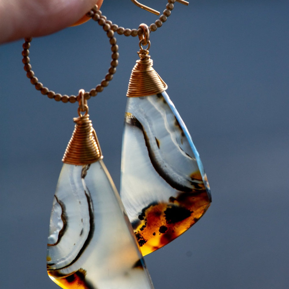 
                  
                    INTRINSIC WAVE MONTANA AGATE EARRINGS - Fly Free
                  
                