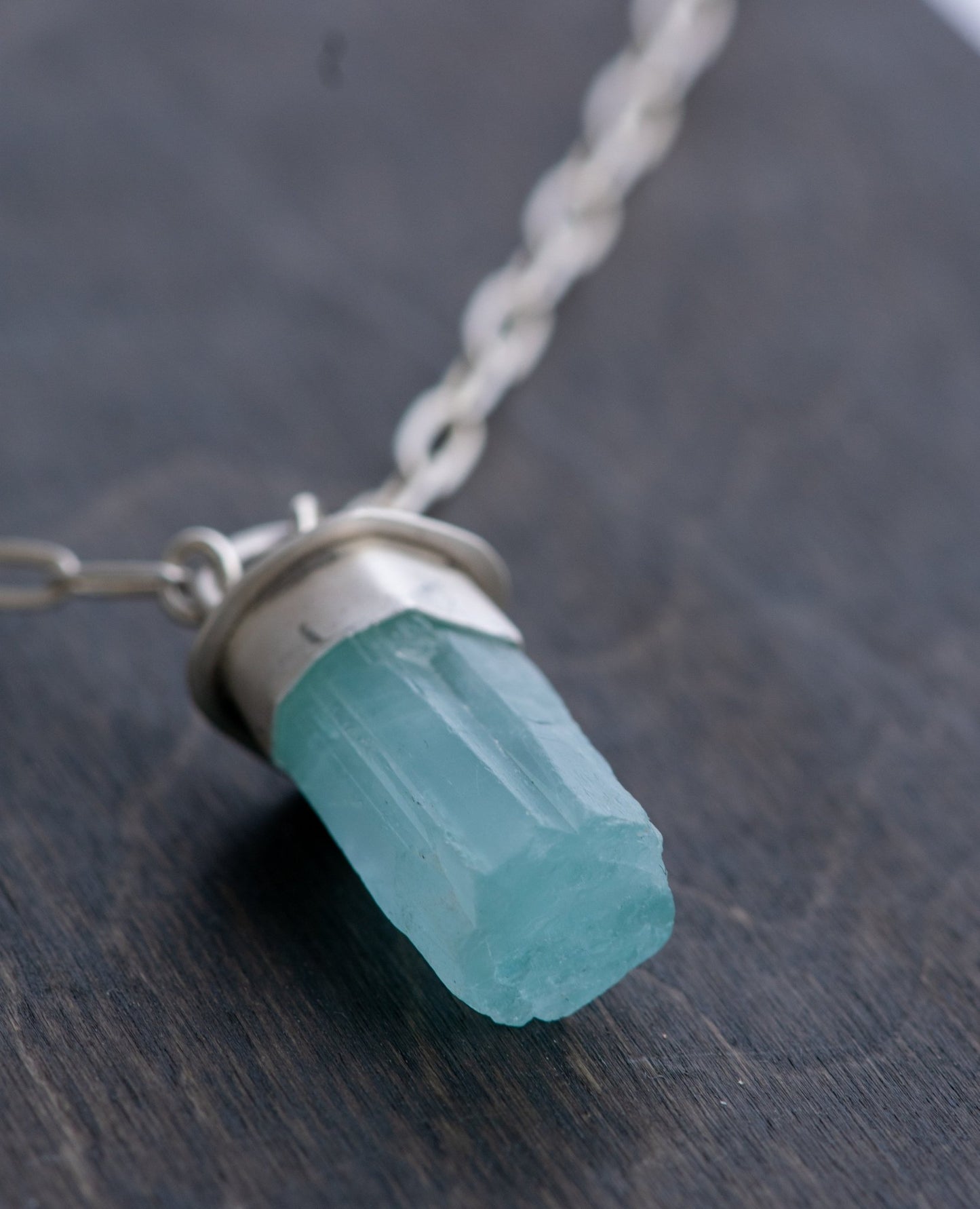 LIGHTED WAY AQUAMARINE NECKLACE - Fly Free