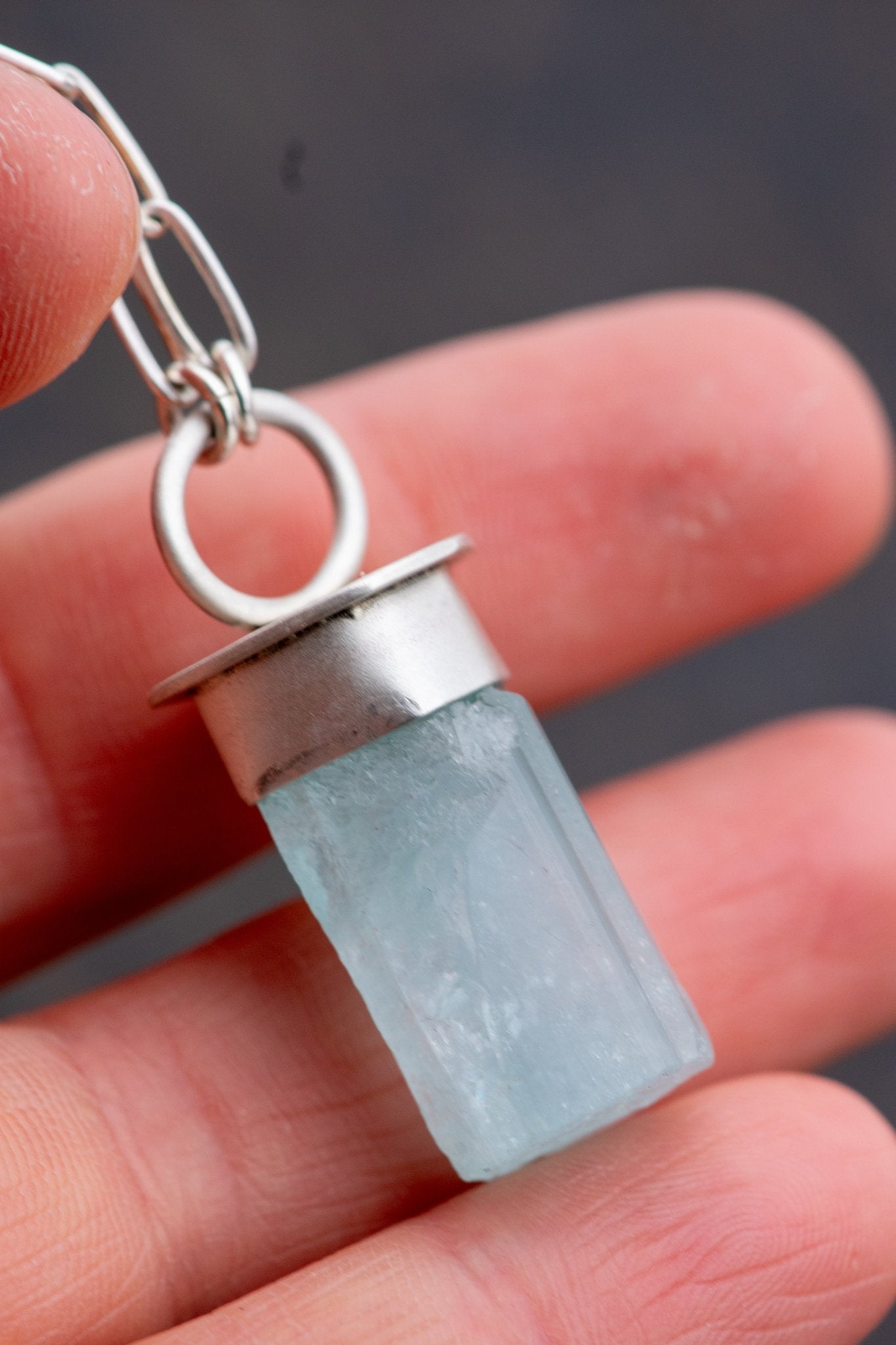 LIGHTED WAY AQUAMARINE NECKLACE - Fly Free