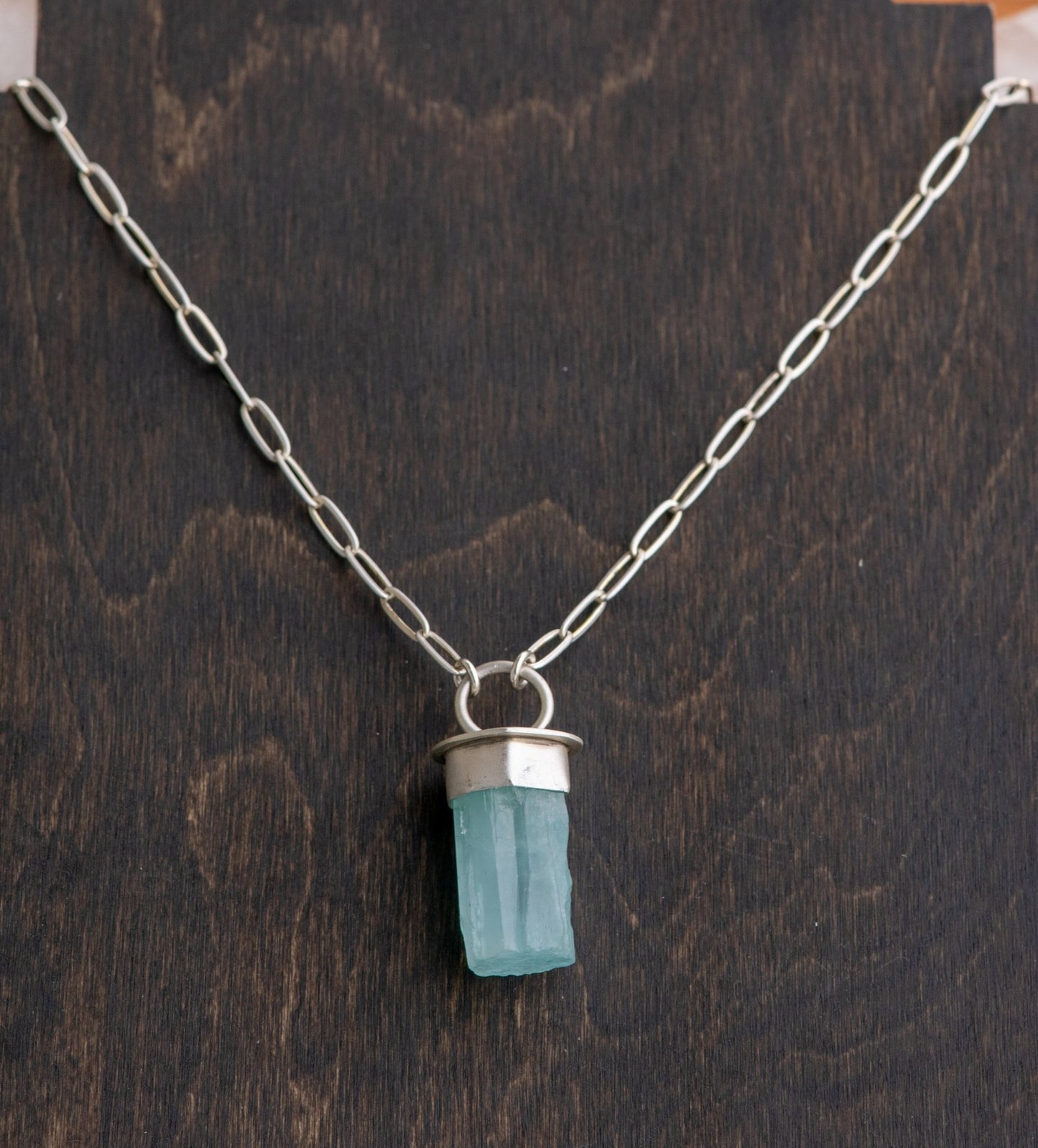 LIGHTED WAY AQUAMARINE NECKLACE - Fly Free