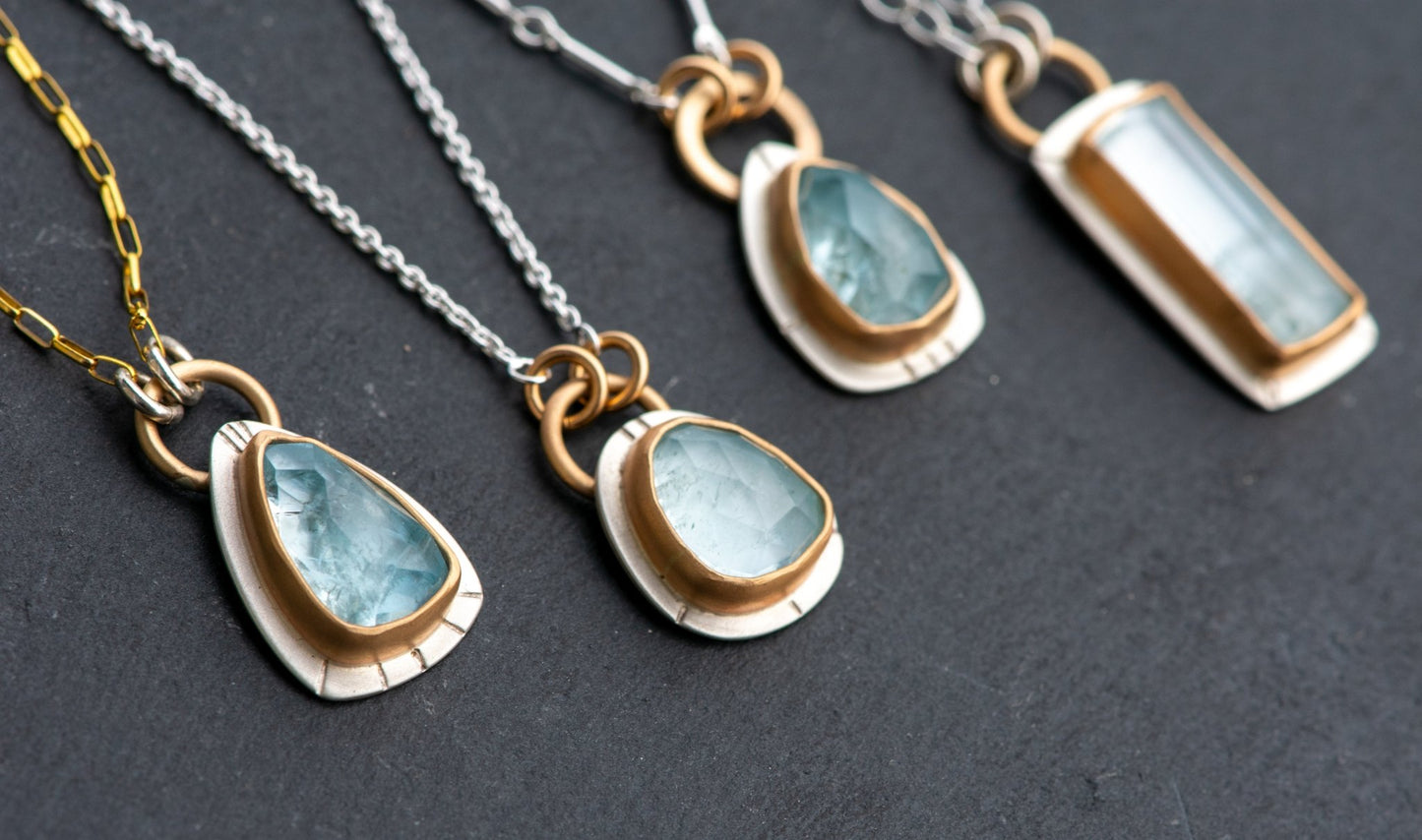 MOUNTAIN WATERS AQUAMARINE NECKLACES - Fly Free