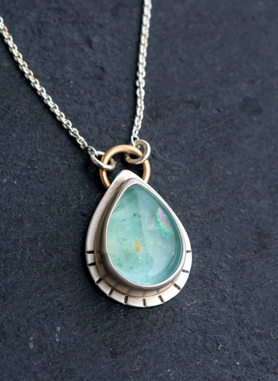 MYSTIC AQUAMARINE NECKLACE - Fly Free