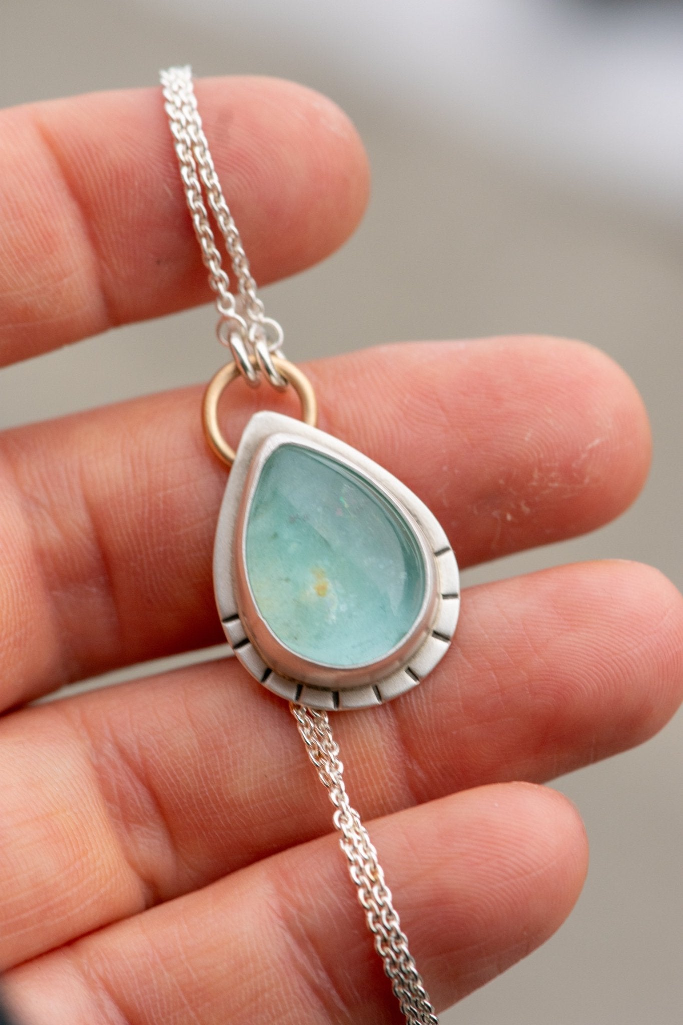 MYSTIC AQUAMARINE NECKLACE - Fly Free