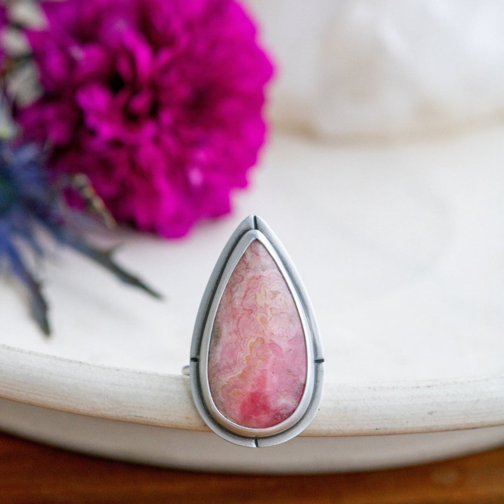 NICE TRY RHODOCHROSITE RING - Fly Free