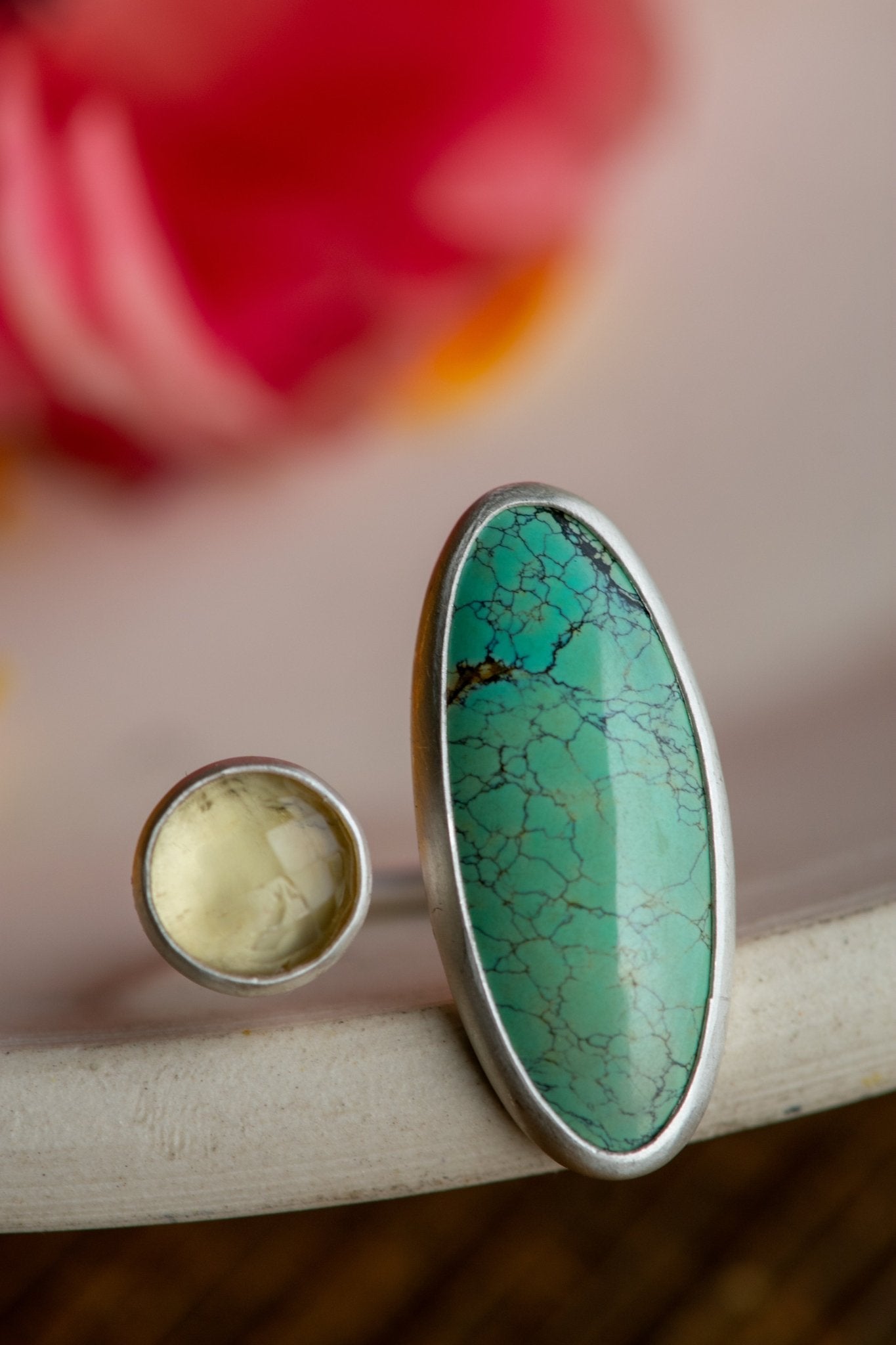 OLD WORLD AESTAS TURQUOISE + CITRINE RING - Fly Free