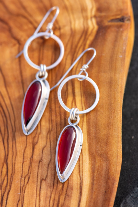 PERSEPHONE GARNET EARRINGS - Fly Free