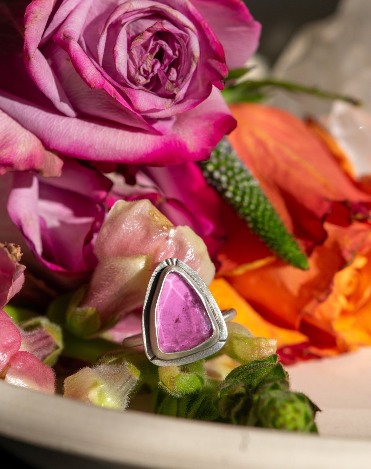 PRETTY PINK TOURMALINE RING - Fly Free