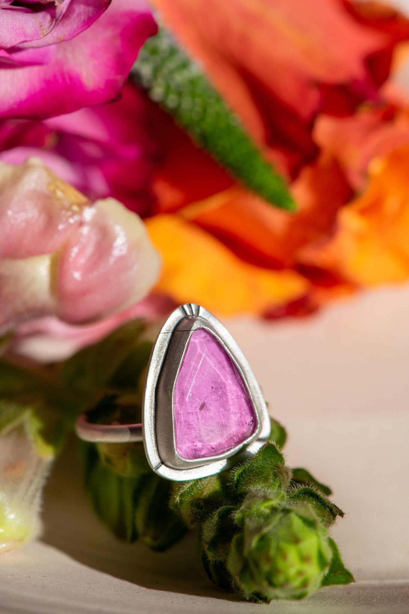 PRETTY PINK TOURMALINE RING - Fly Free