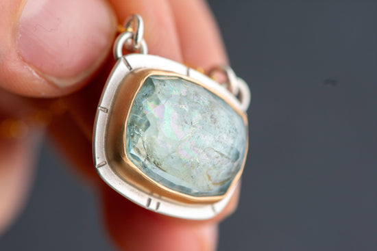 RAINBOW BRIGHT AQUAMARINE NECKLACE - Fly Free