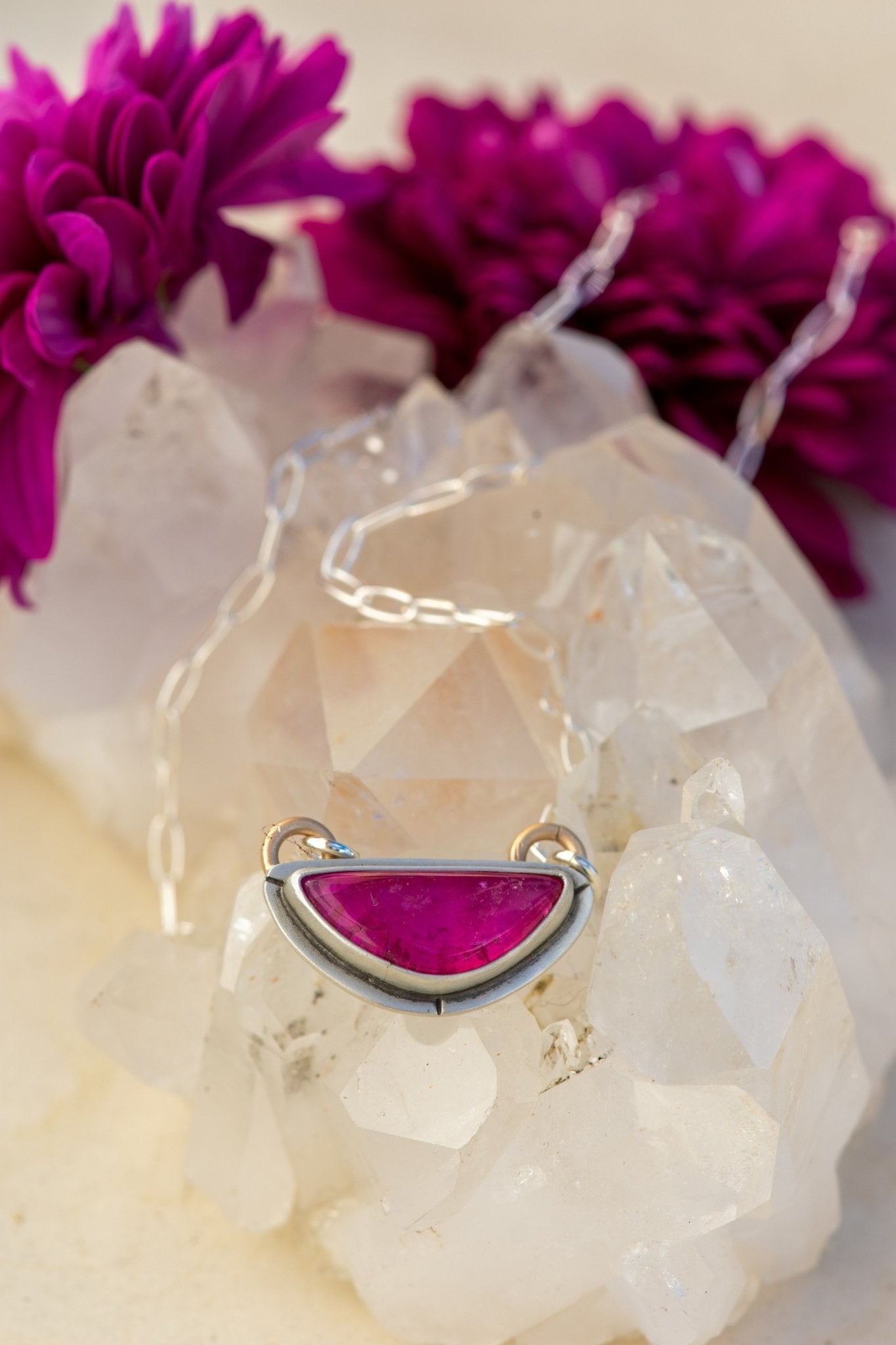 REBELLIOUS RUBELLITE NECKLACE - Fly Free