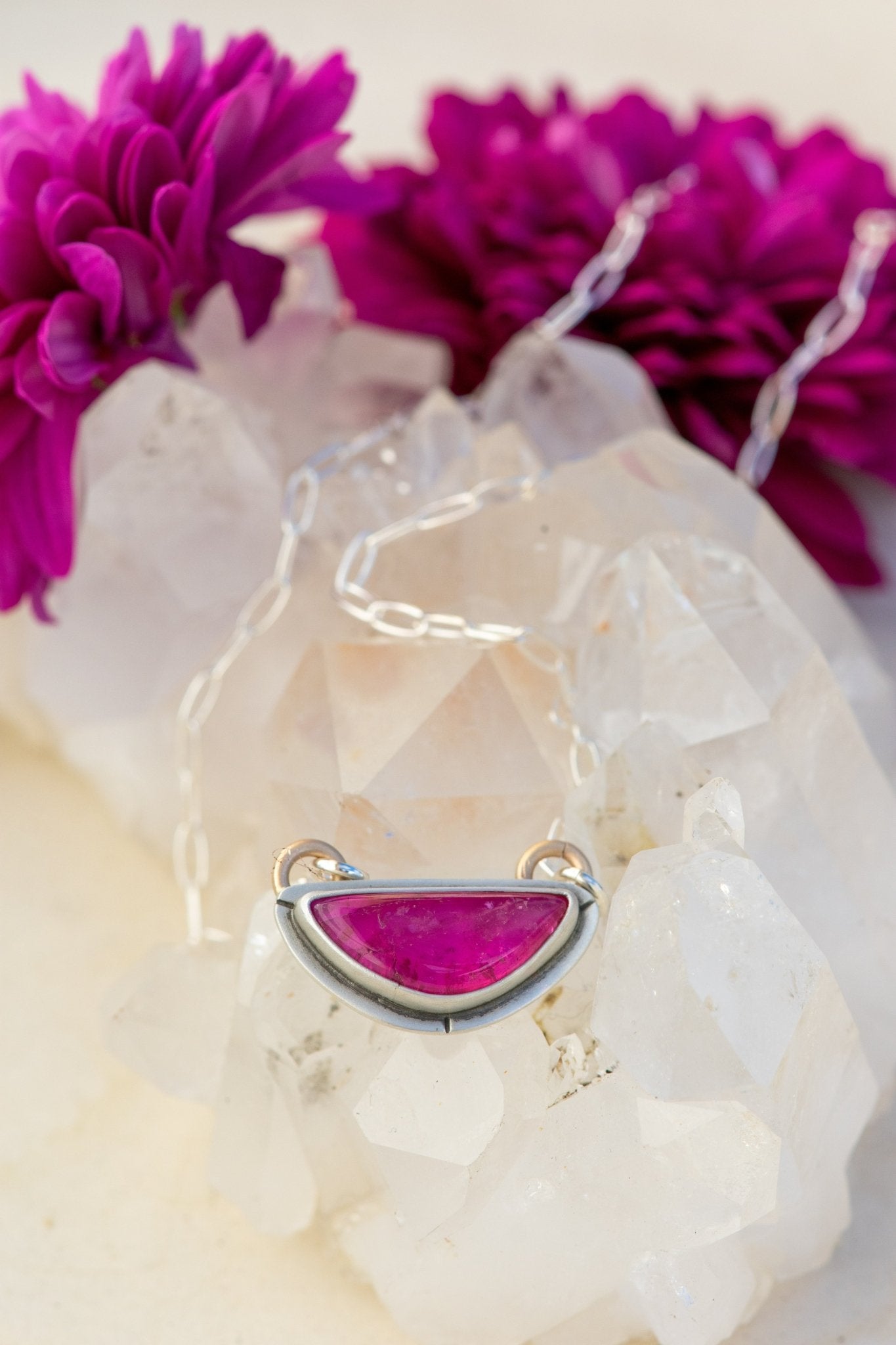 REBELLIOUS RUBELLITE NECKLACE - Fly Free