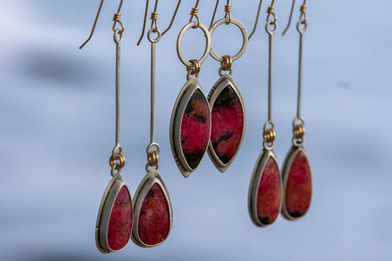 RIDE ON RHODONITE EARRINGS - Fly Free