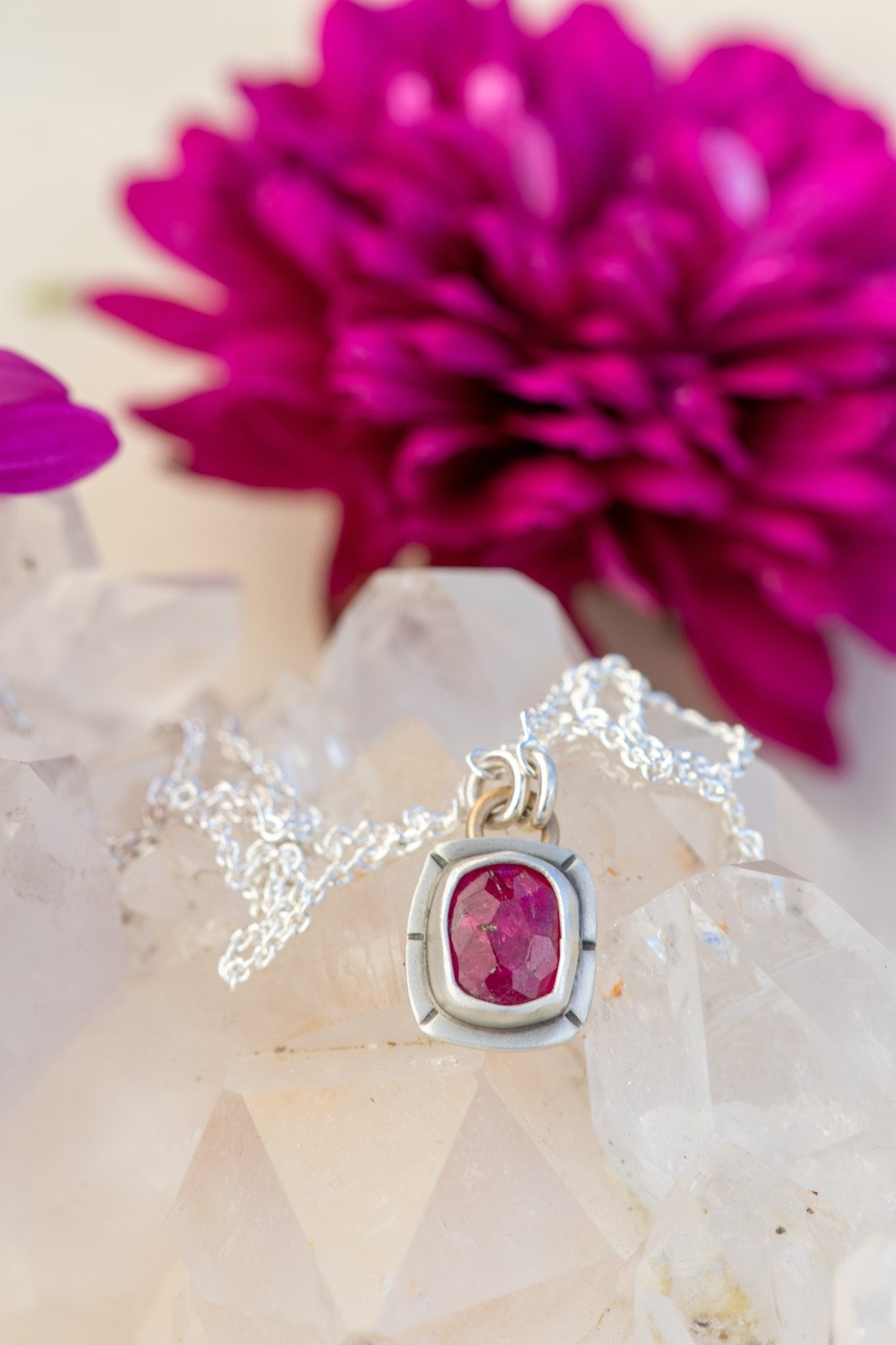RUBELLITE DELIGHT TOURMALINE NECKLACE - Fly Free
