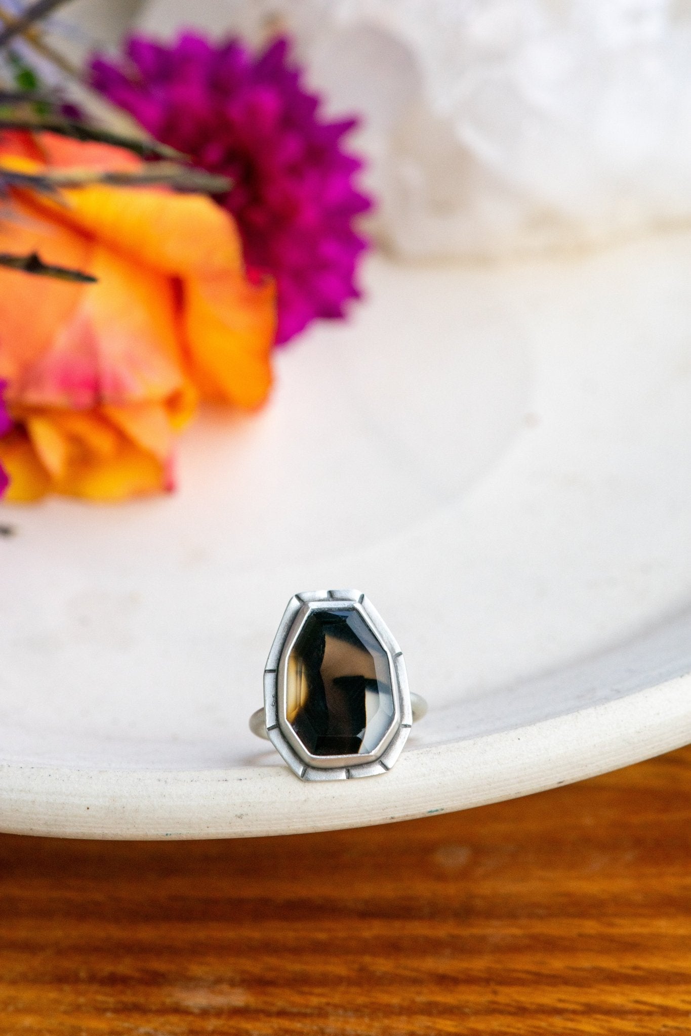 SEEING AND PERCEIVING MONTANA AGATE RING - Fly Free