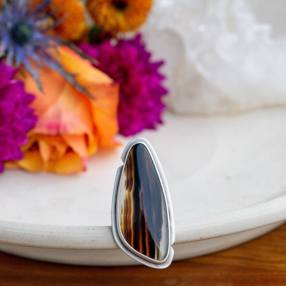 SMOKE LIKE WATER MONTANA AGATE RING - Fly Free