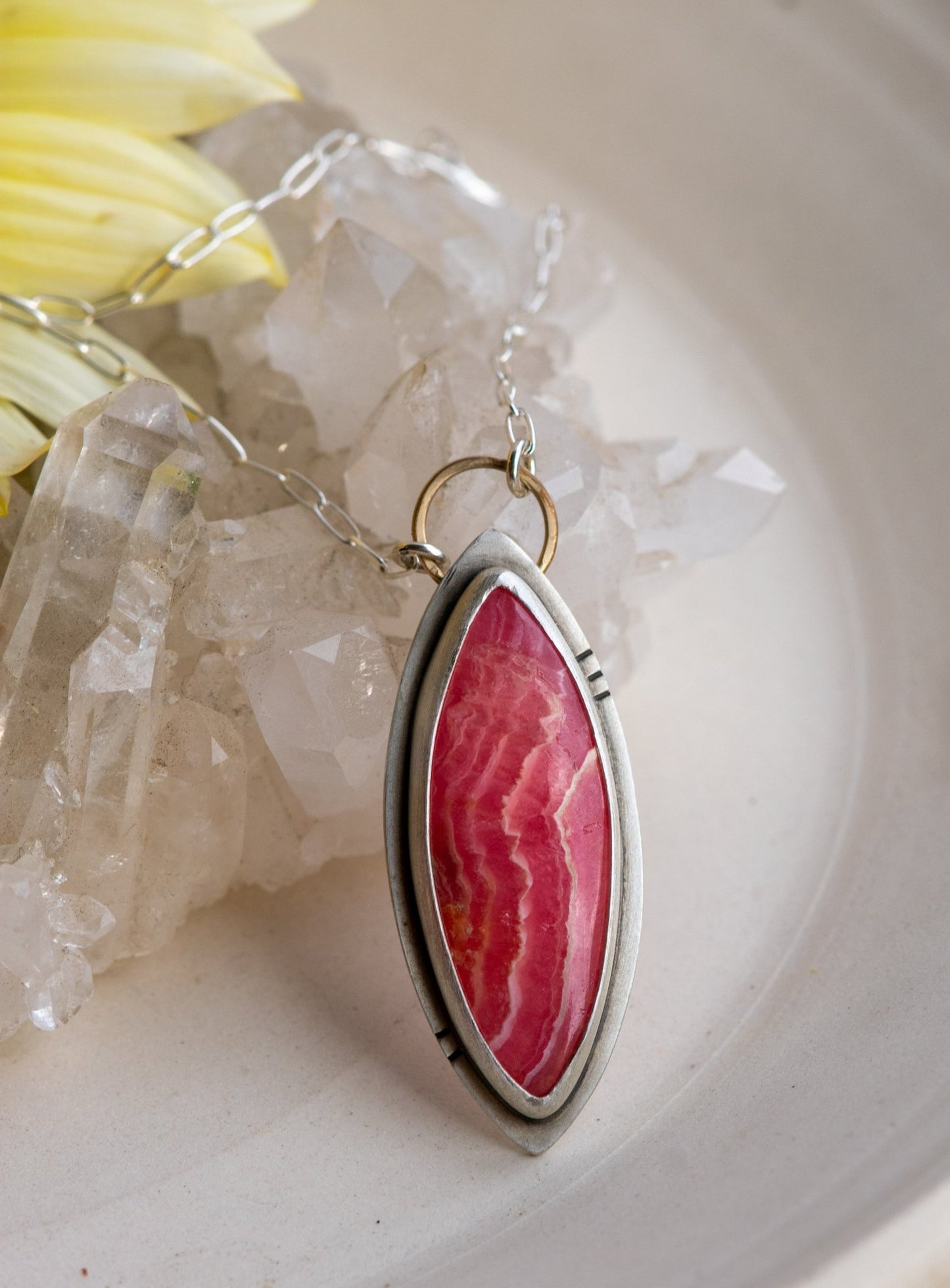 SUMMER PARTY RHODOCHROSITE NECKLACE - Fly Free