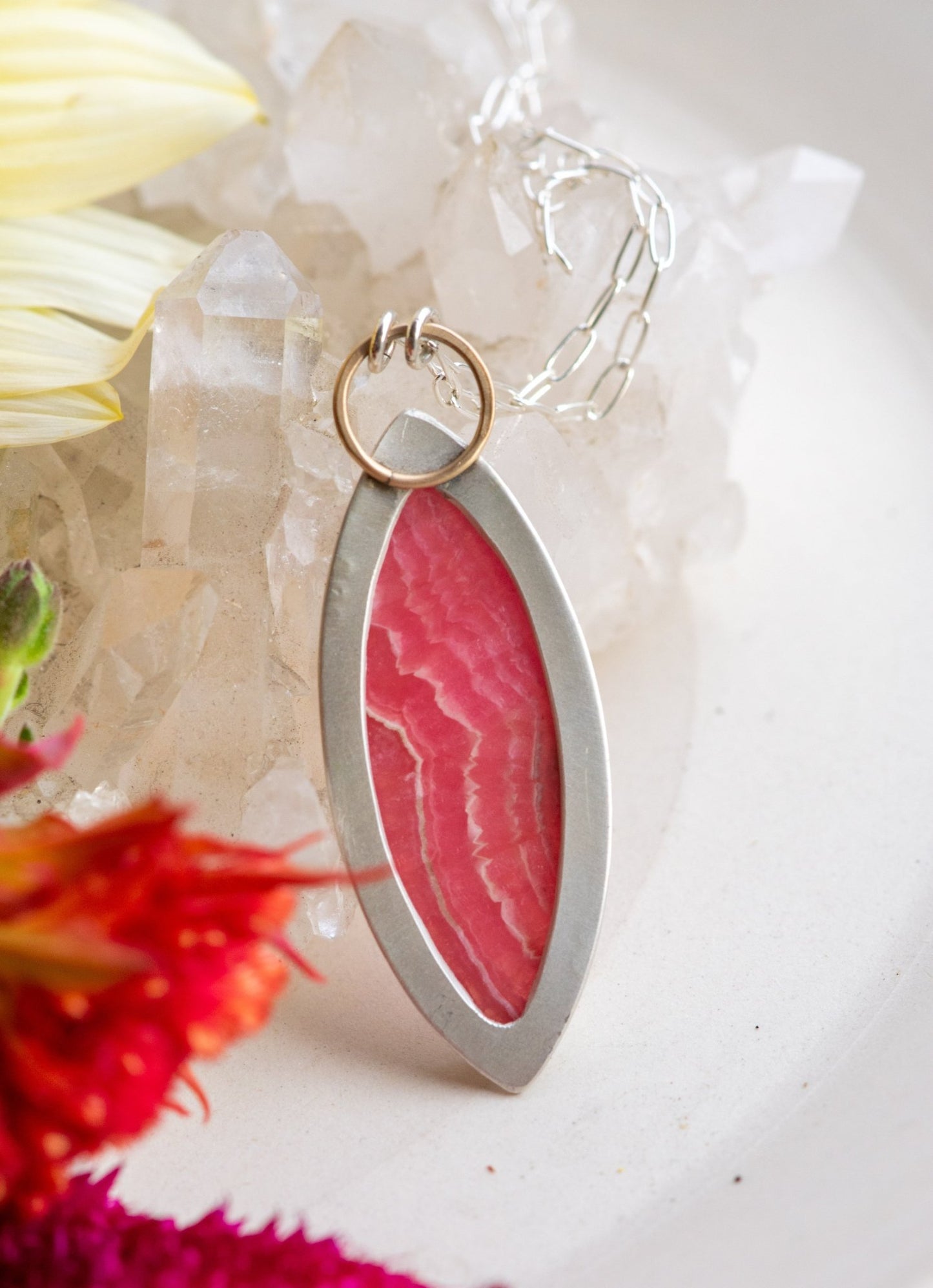 SUMMER PARTY RHODOCHROSITE NECKLACE - Fly Free