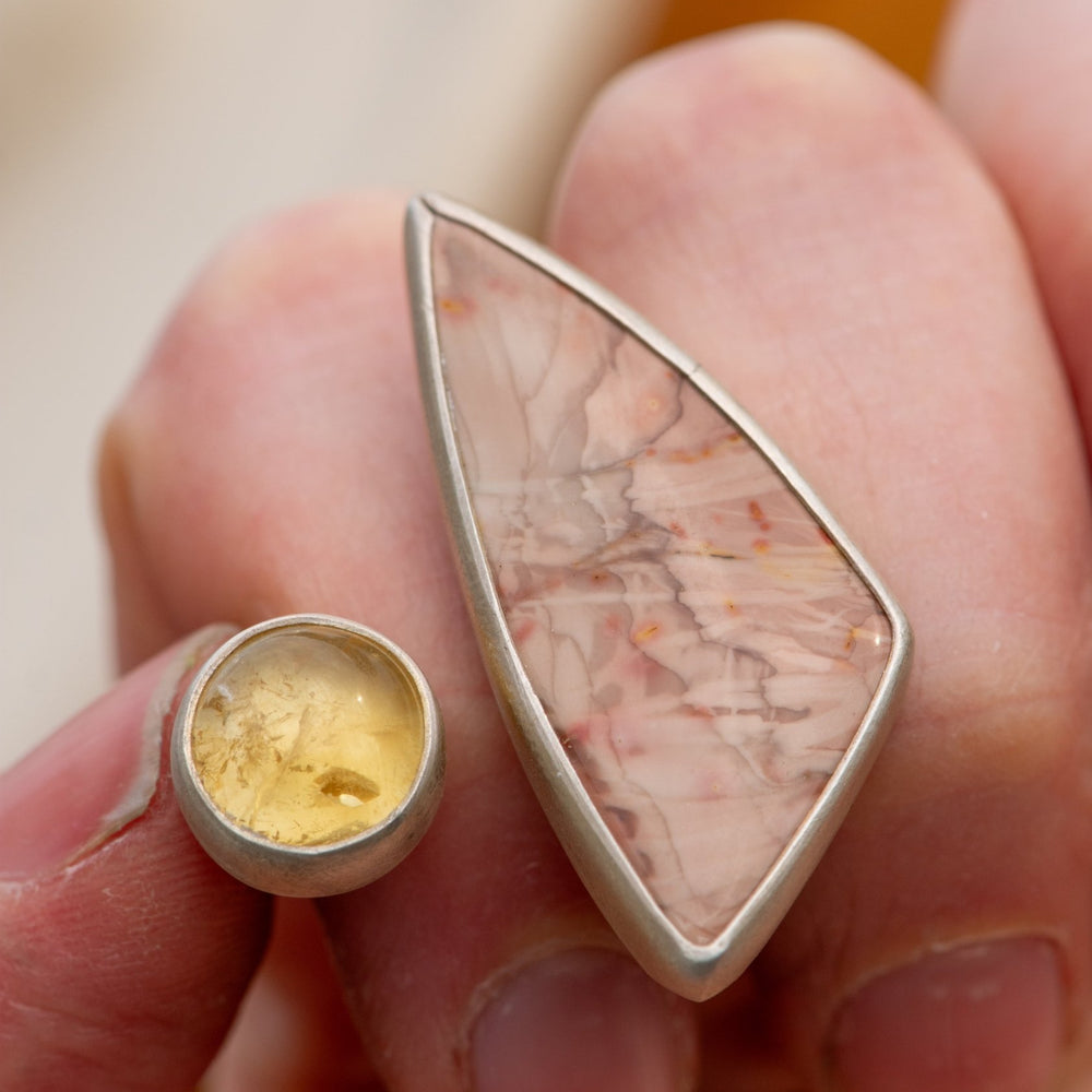 
                  
                    SUNRISE WILLOW CREEK JASPER + CITRINE RING - Fly Free
                  
                