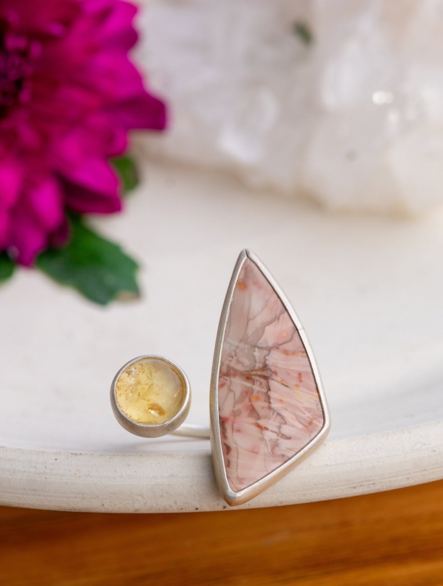 SUNRISE WILLOW CREEK JASPER + CITRINE RING - Fly Free