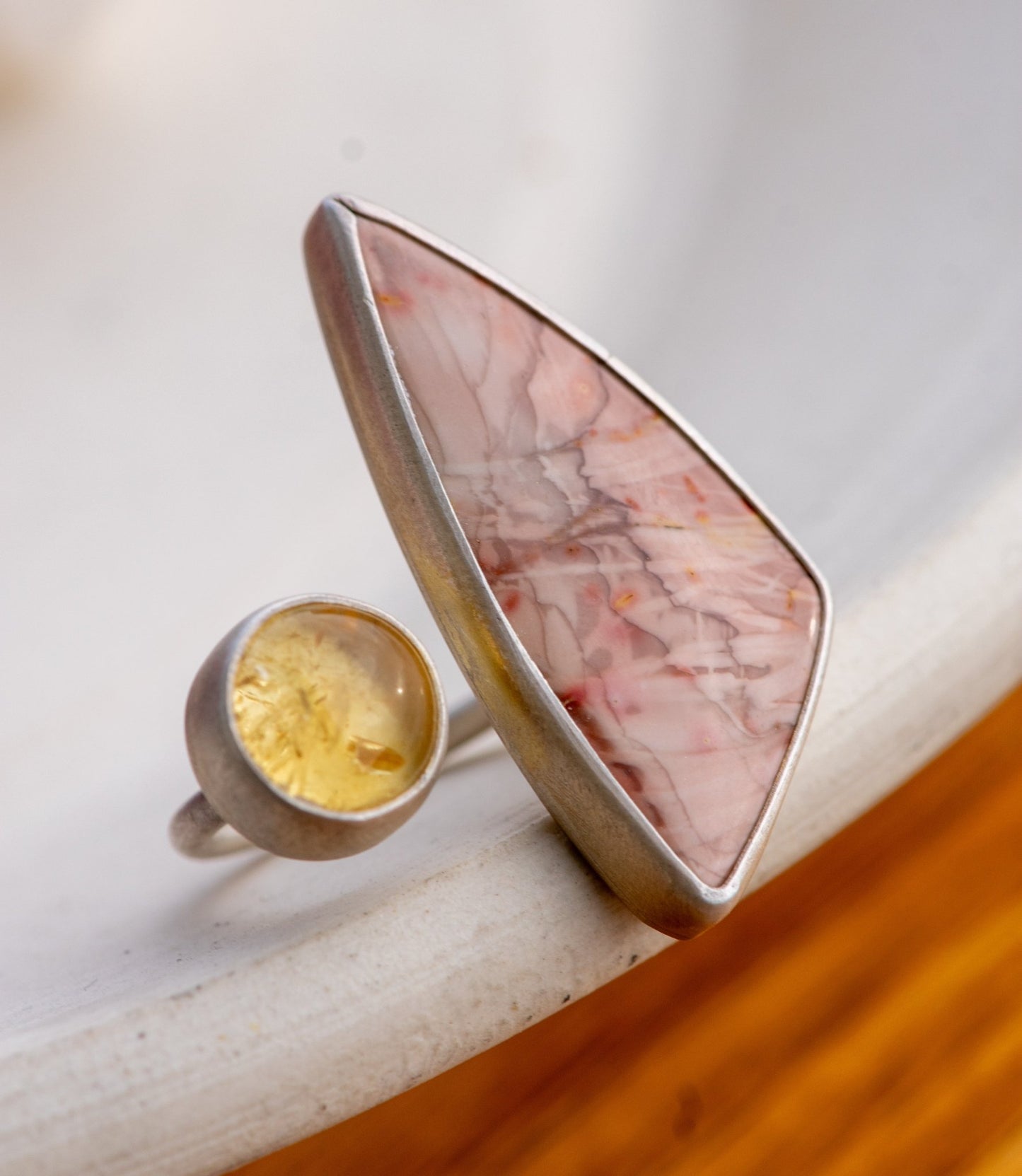 SUNRISE WILLOW CREEK JASPER + CITRINE RING - Fly Free