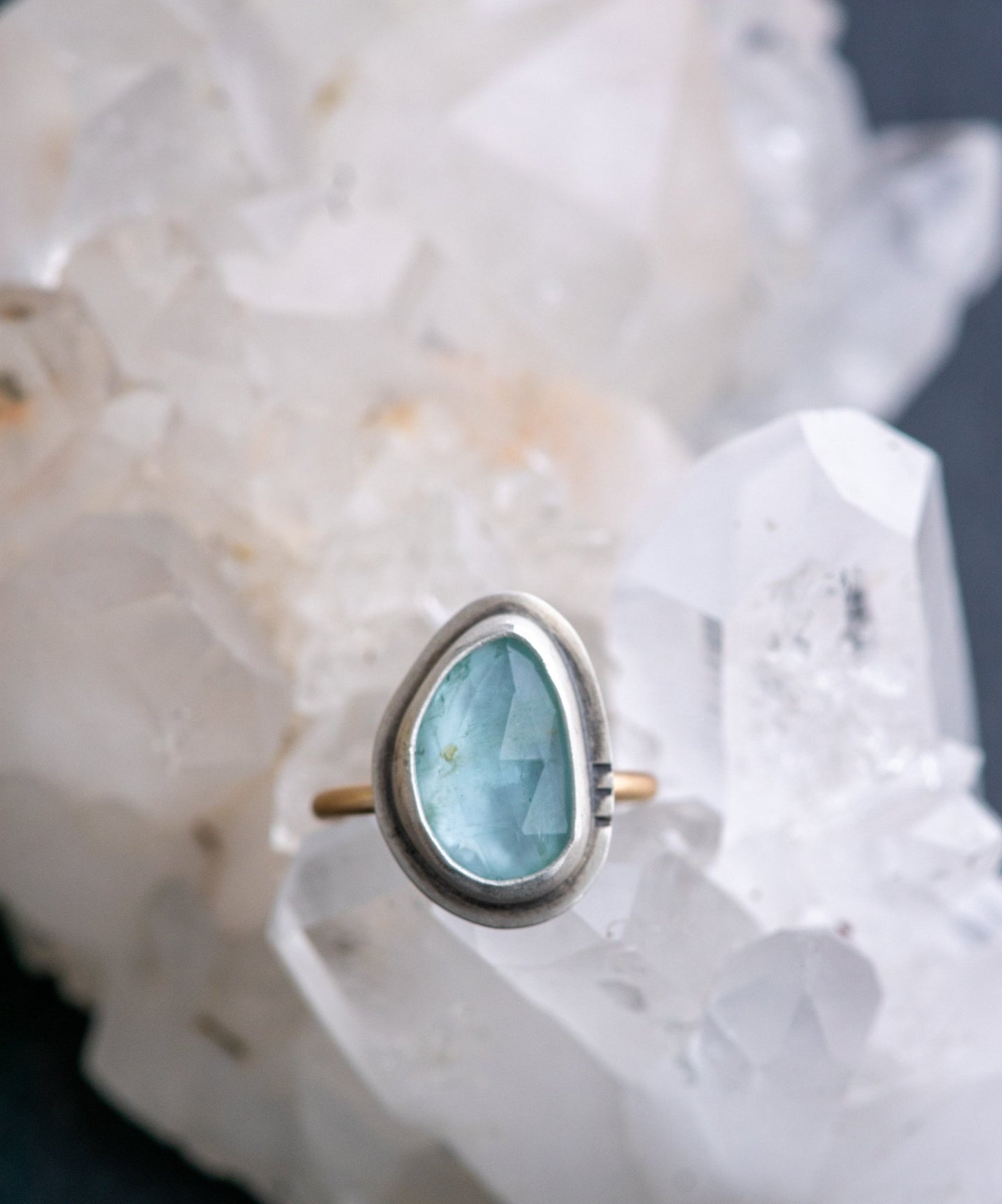 SWEET BLUE AQUAMARINE RING - Fly Free