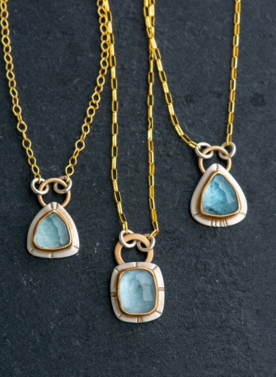 SWEETHEARTS AQUAMARINE NECKLACES - Fly Free