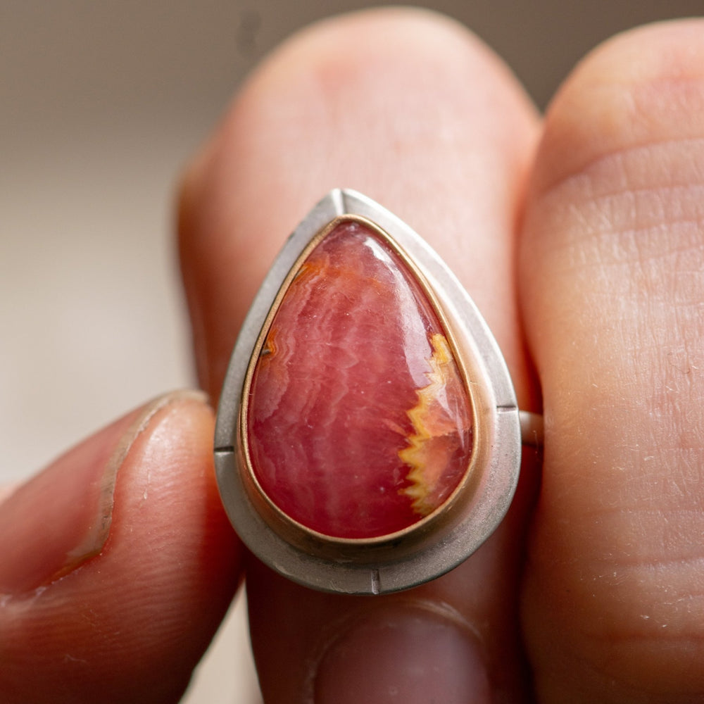 
                  
                    TALLY HO RHODOCHROSITE RING - Fly Free
                  
                