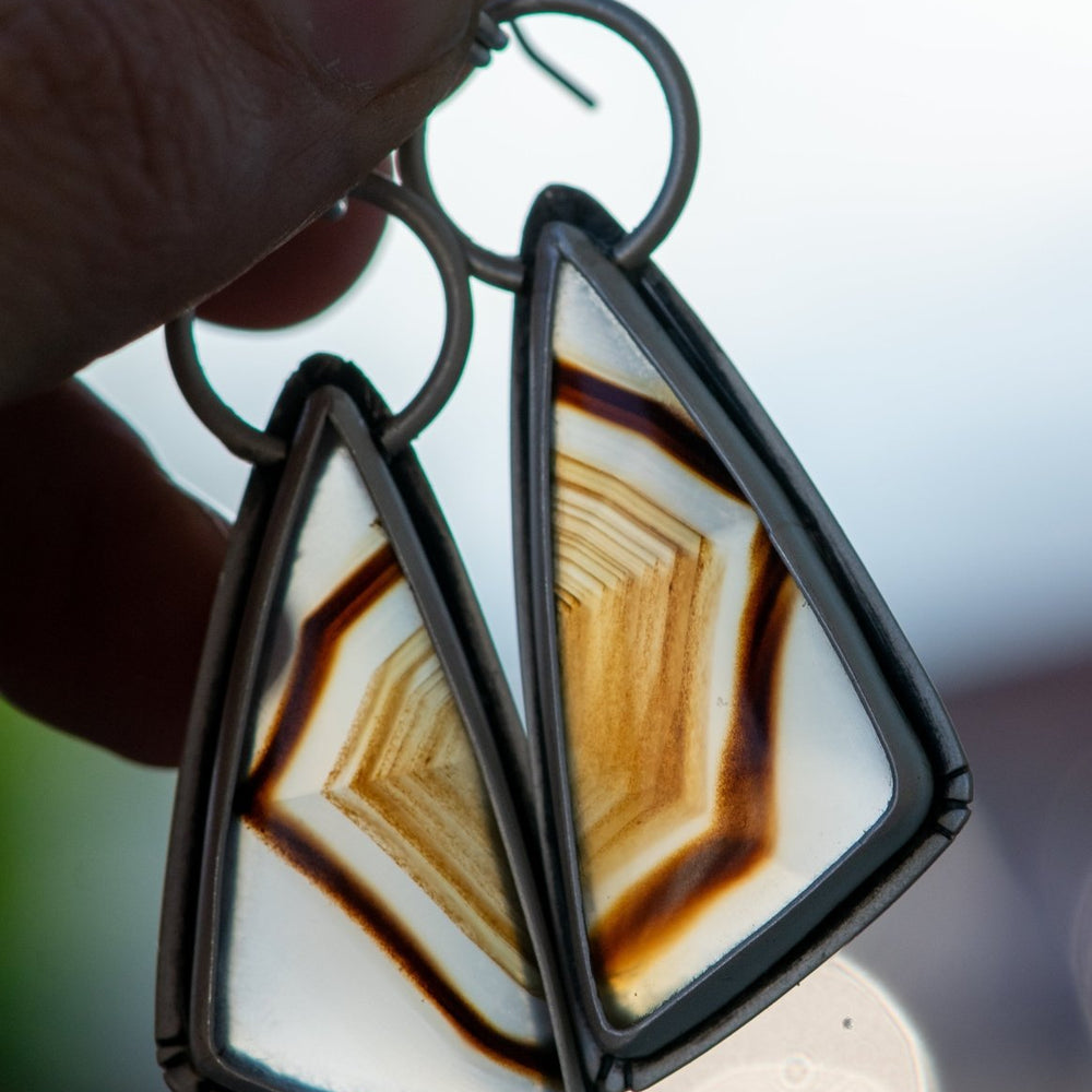 THE WEAVER MONTANA AGATE EARRINGS - Fly Free