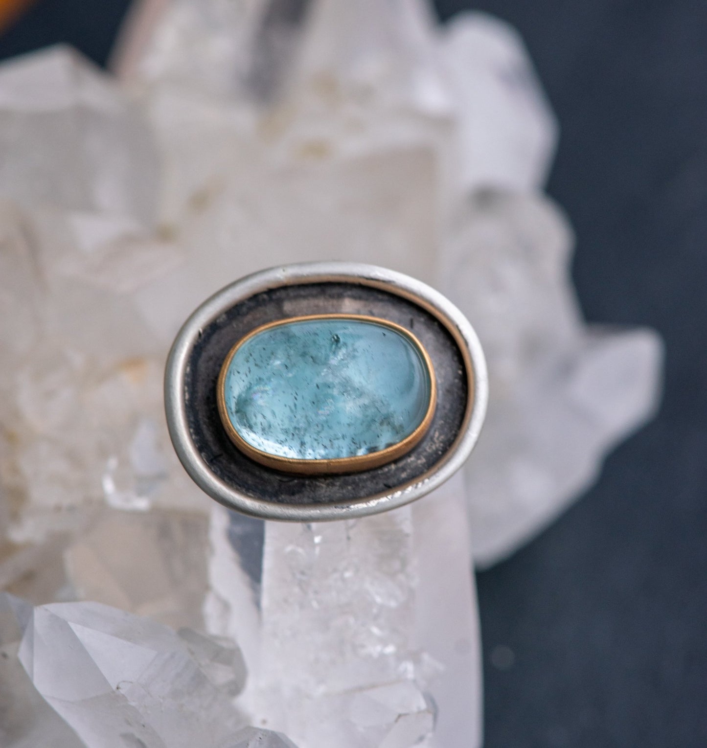 TIME TRAVELER AQUAMARINE RING - Fly Free