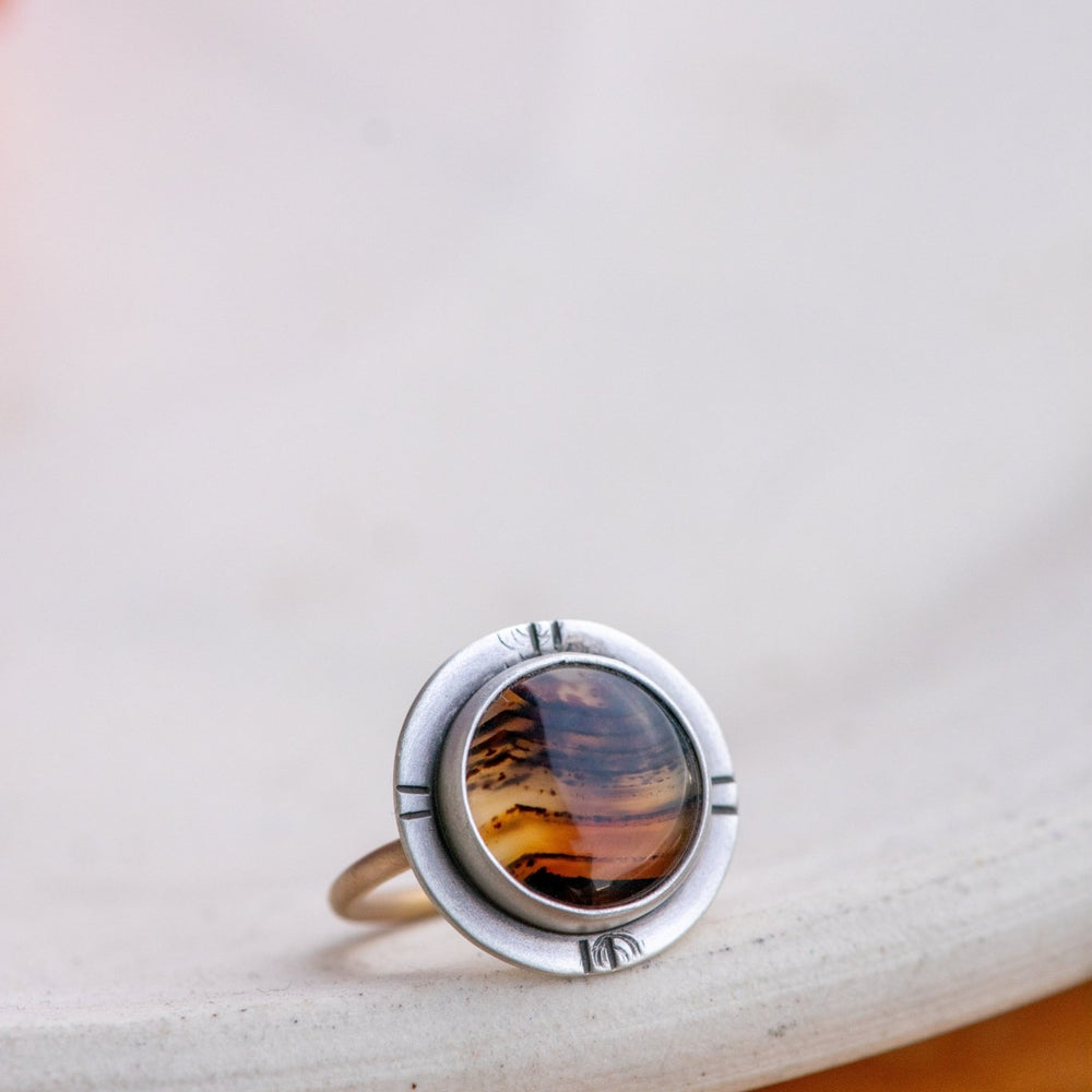
                  
                    TRAIL CREEK MONTANA AGATE RING - Fly Free
                  
                