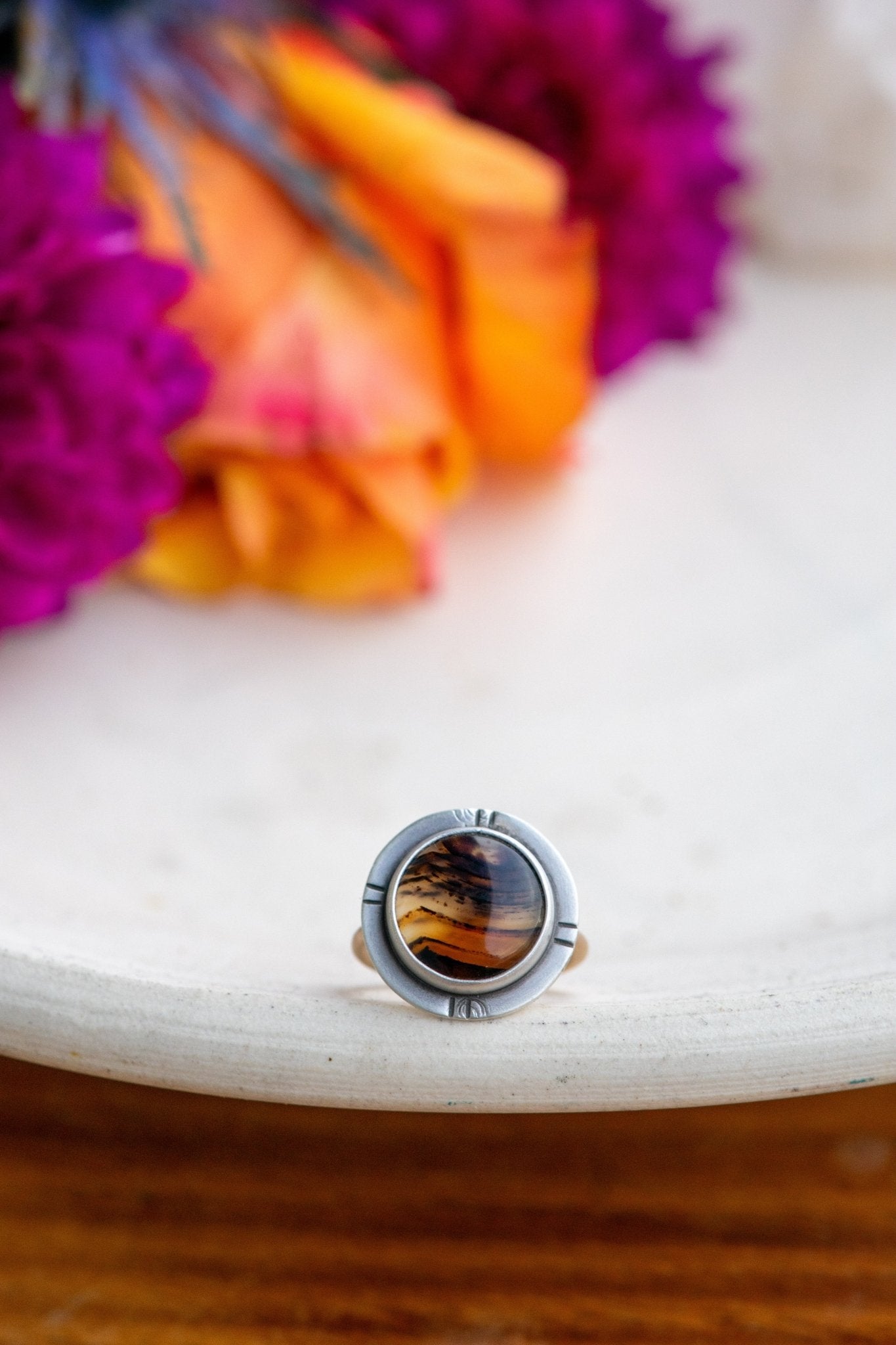TRAIL CREEK MONTANA AGATE RING - Fly Free