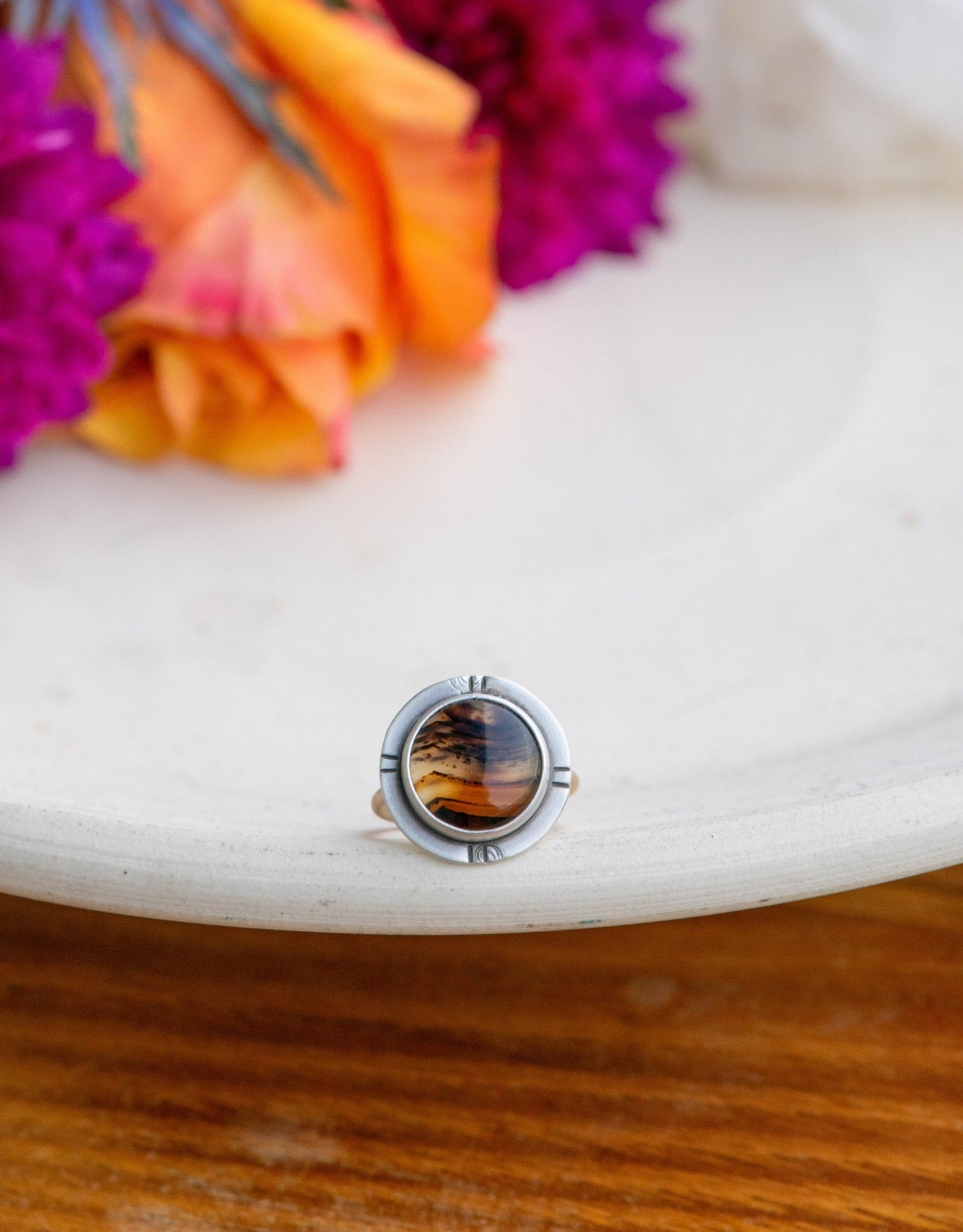 TRAIL CREEK MONTANA AGATE RING - Fly Free