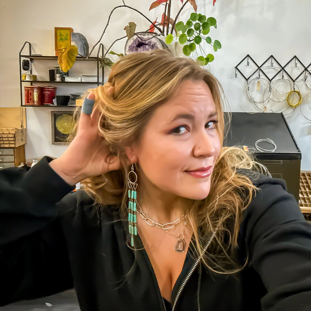 TURQUOISE FALL EARRINGS - Fly Free