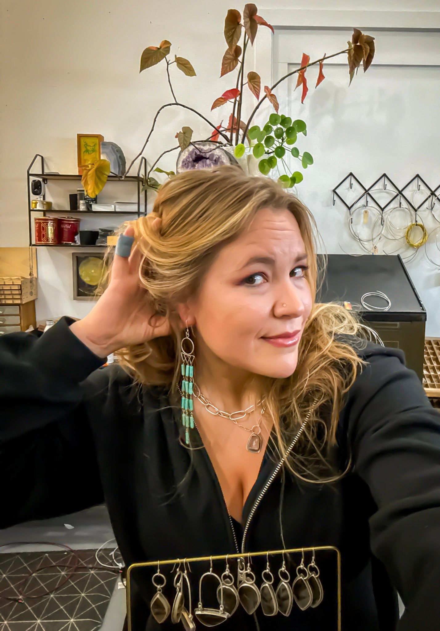 TURQUOISE FALL EARRINGS - Fly Free