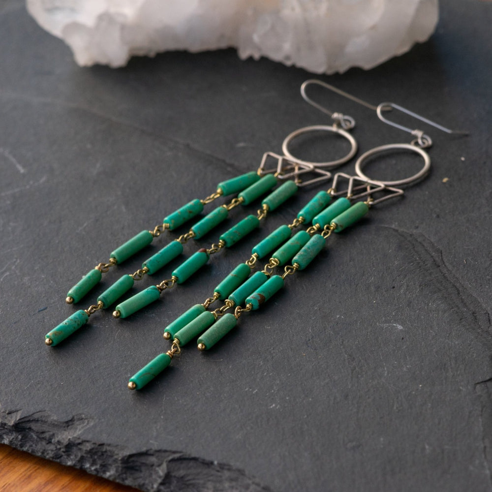 TURQUOISE FALL EARRINGS - Fly Free
