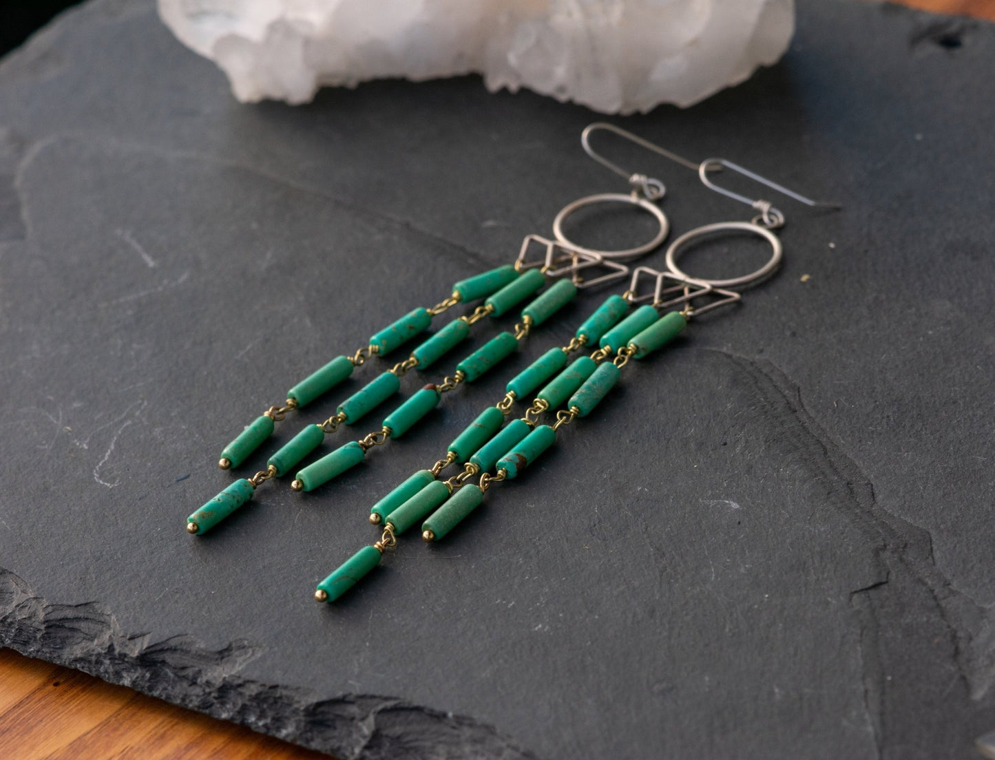 TURQUOISE FALL EARRINGS - Fly Free