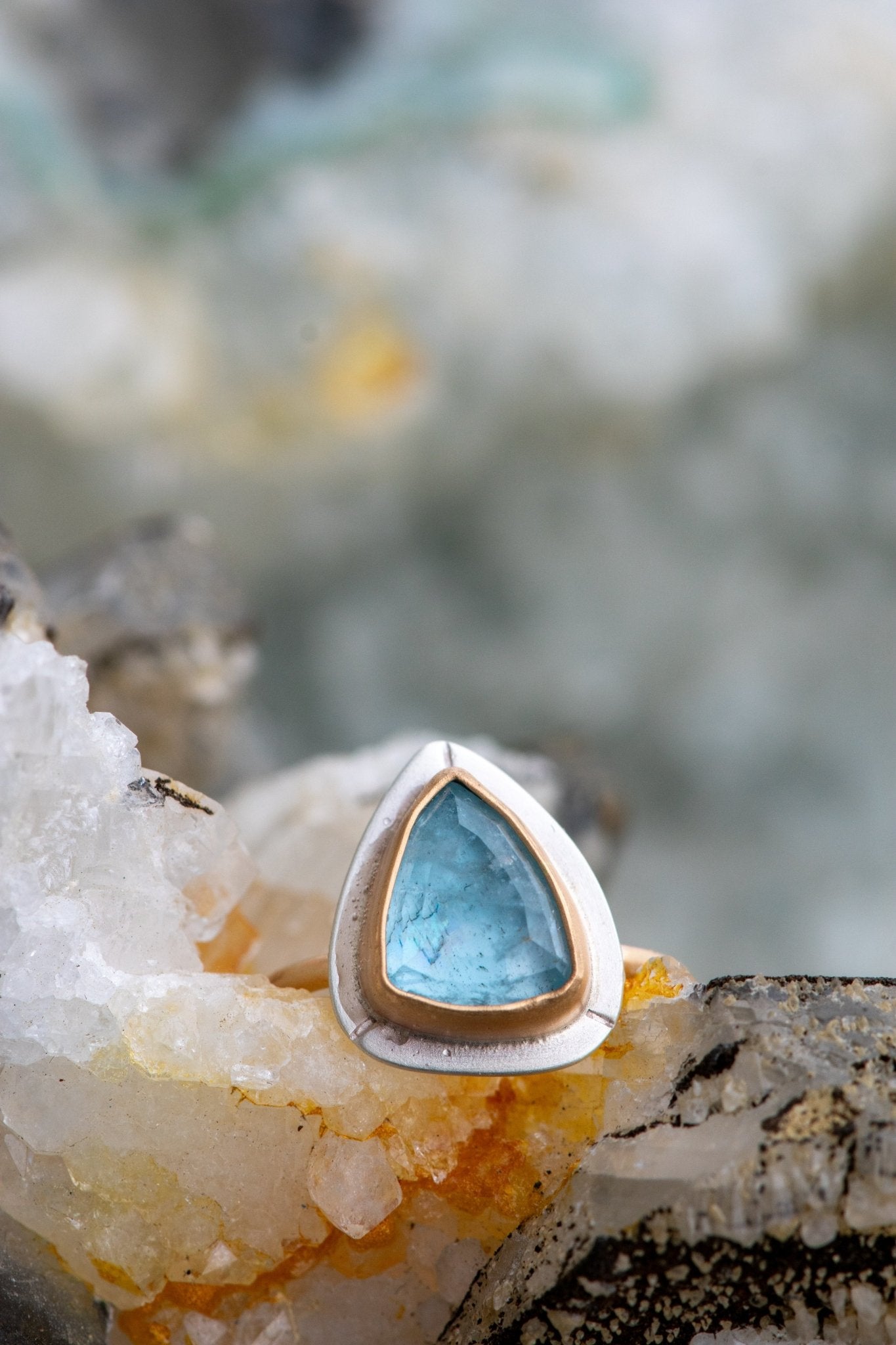 UP AND UP AQUAMARINE RING - Fly Free