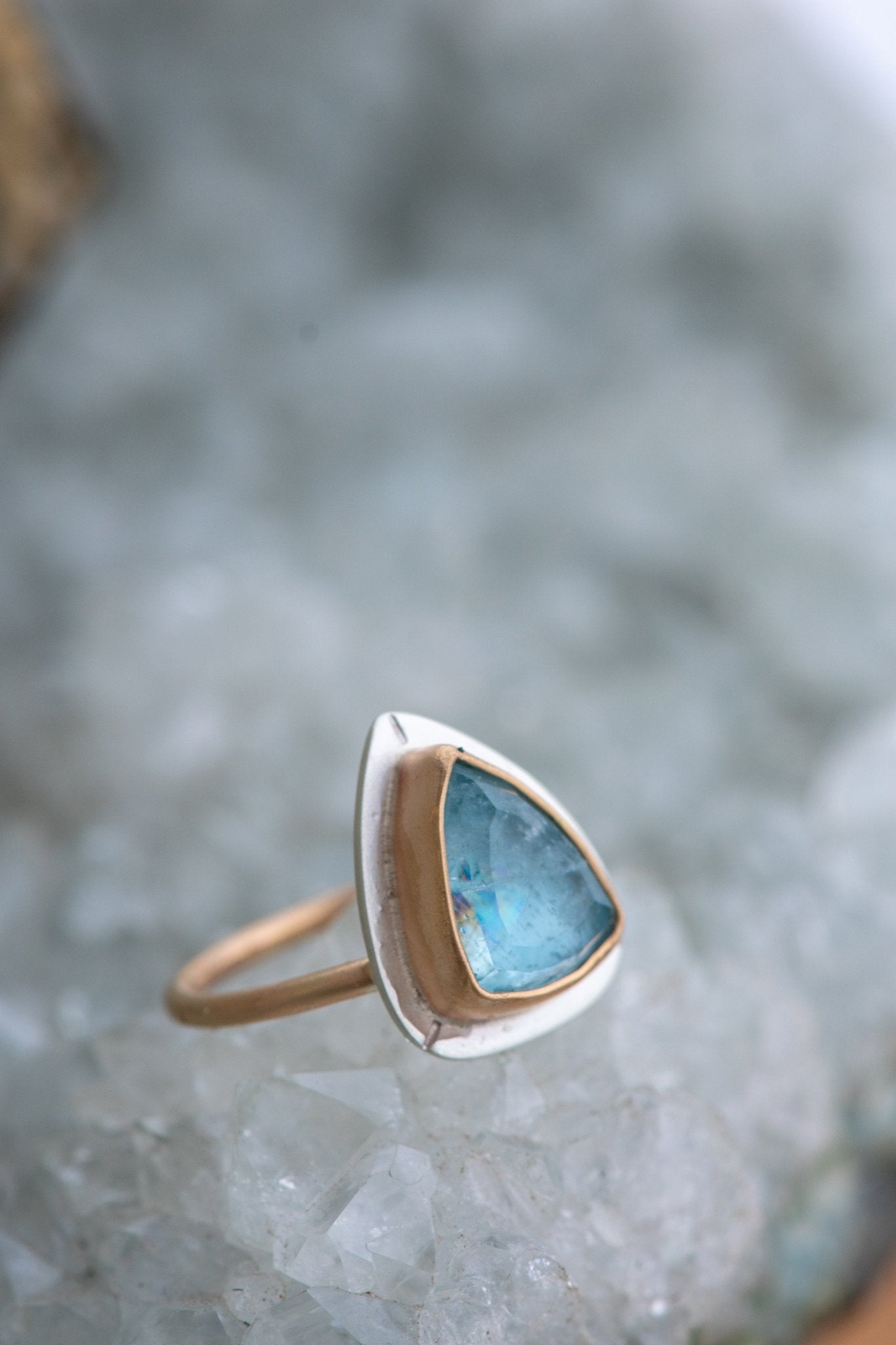 UP AND UP AQUAMARINE RING - Fly Free