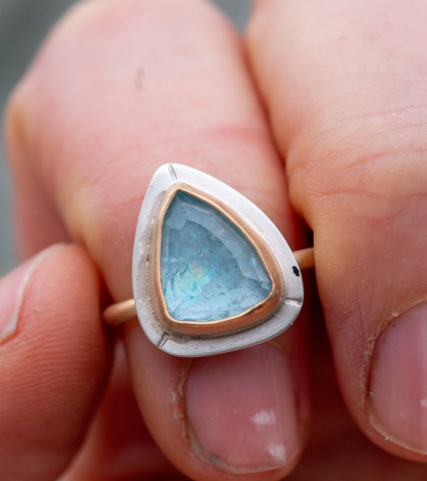 UP AND UP AQUAMARINE RING - Fly Free