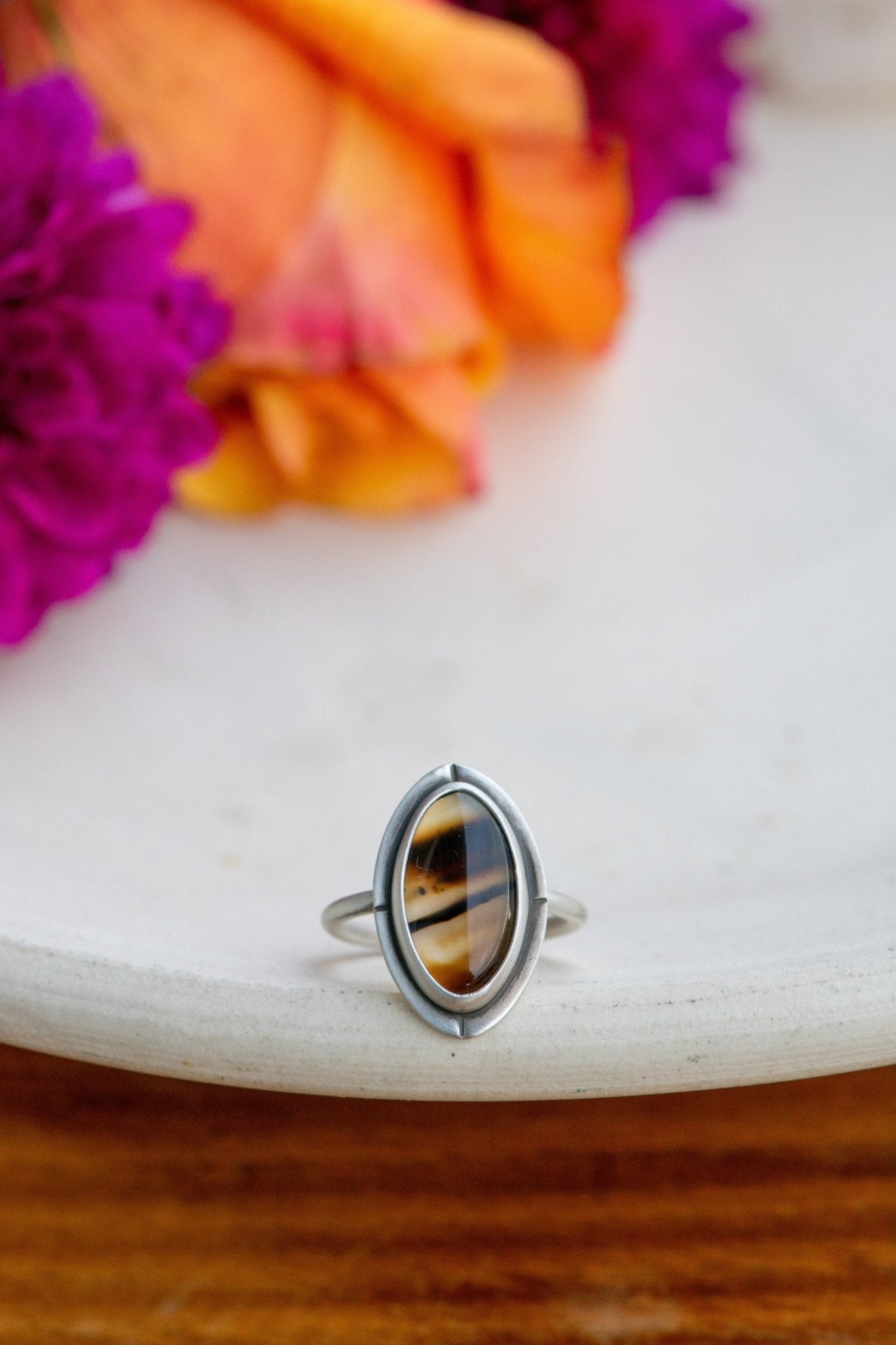 UPLIFT MOTNANA AGATE RING - Fly Free