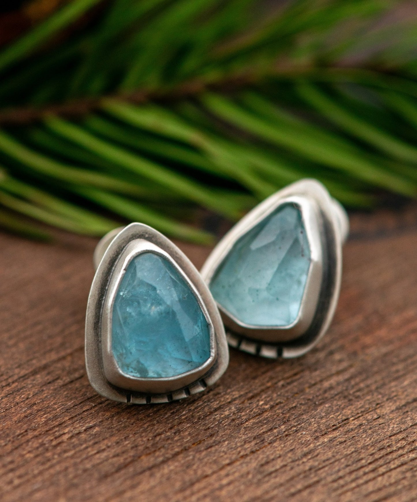 WABI SABI AQUAMARINE STUDS - Fly Free