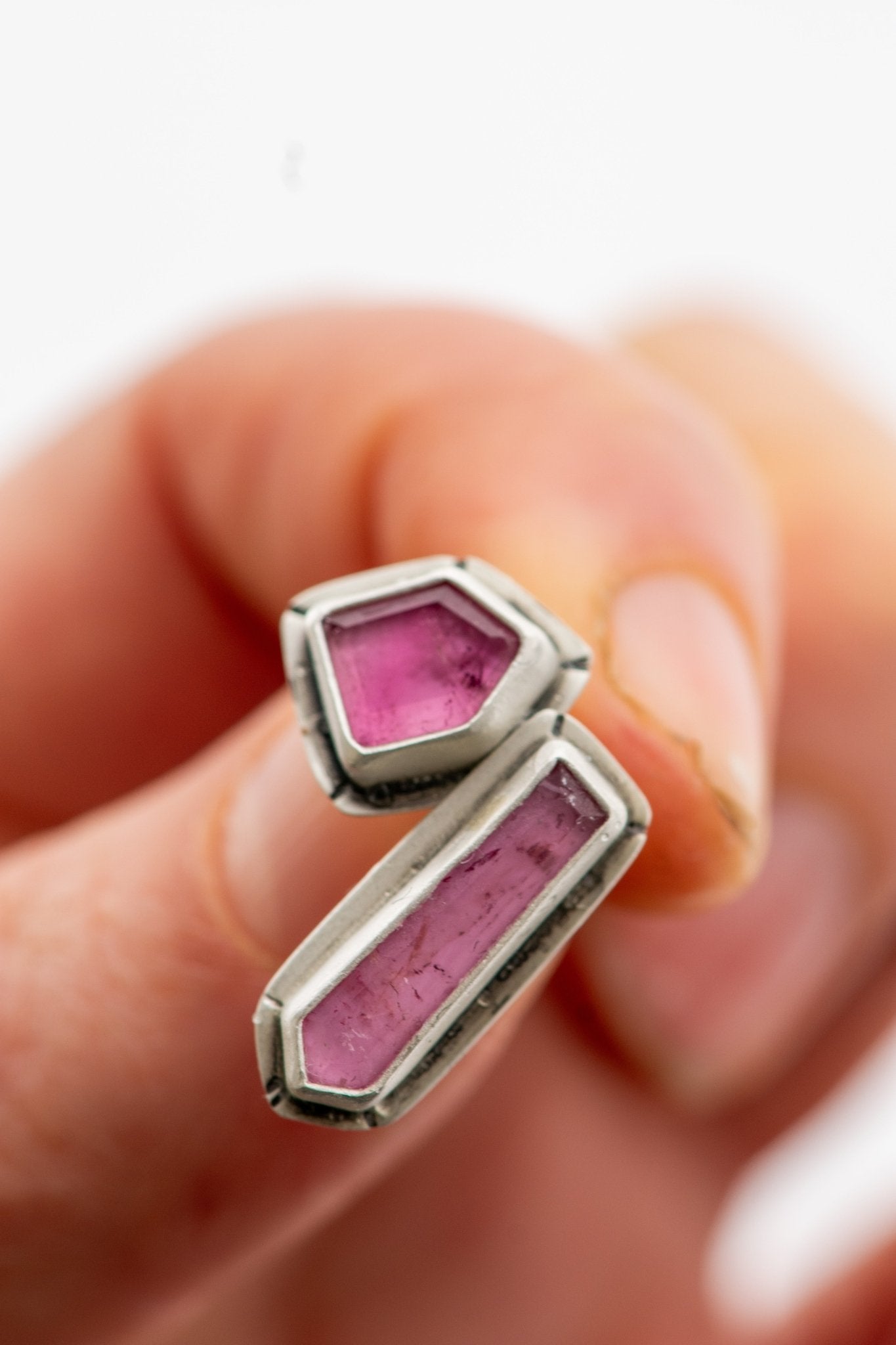 WABI SABI PINK TOURMALINE STUDS - Fly Free