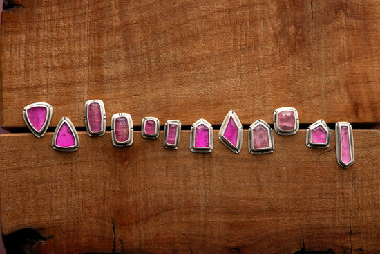 WABI SABI PINK TOURMALINE STUDS - Fly Free