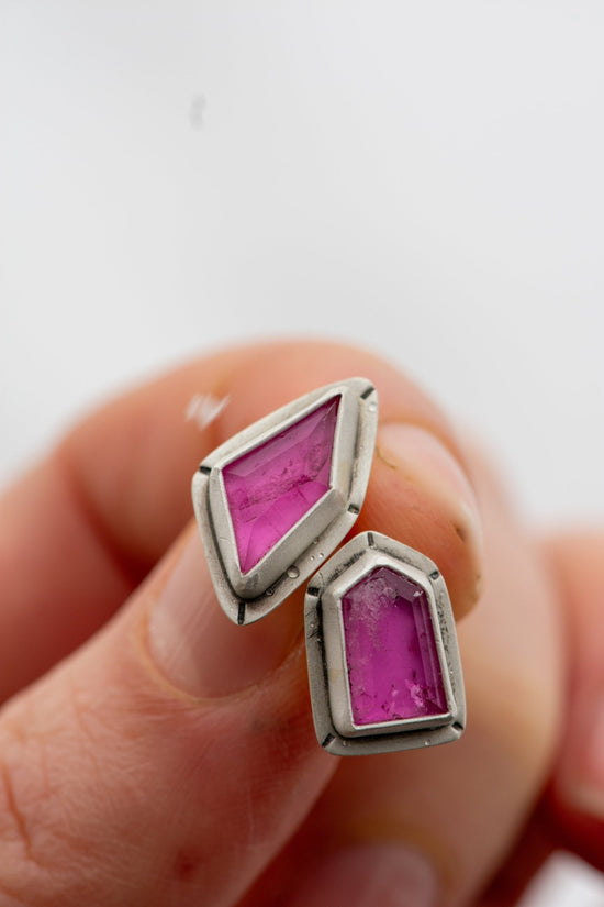 WABI SABI PINK TOURMALINE STUDS - Fly Free