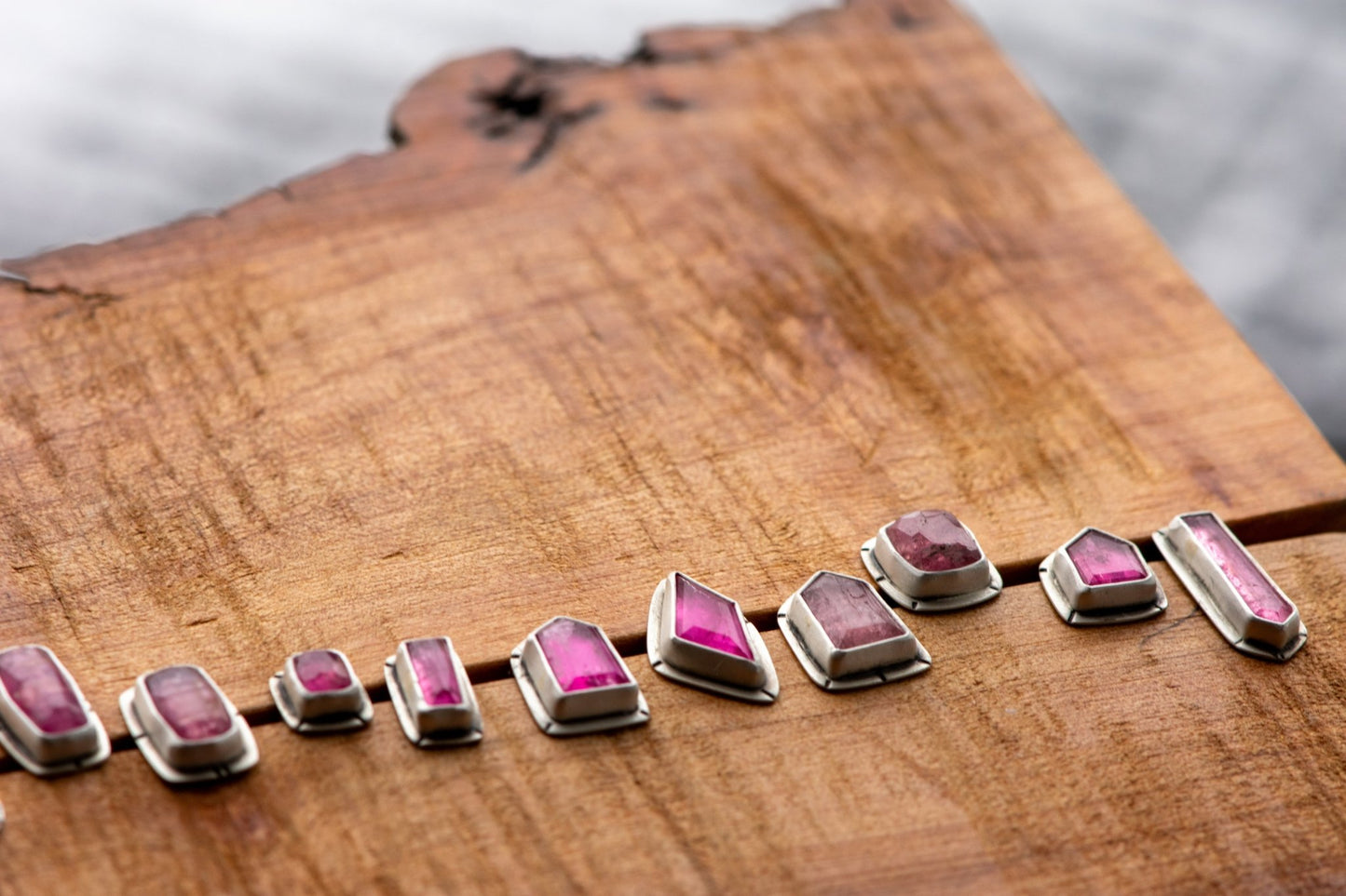 WABI SABI PINK TOURMALINE STUDS - Fly Free