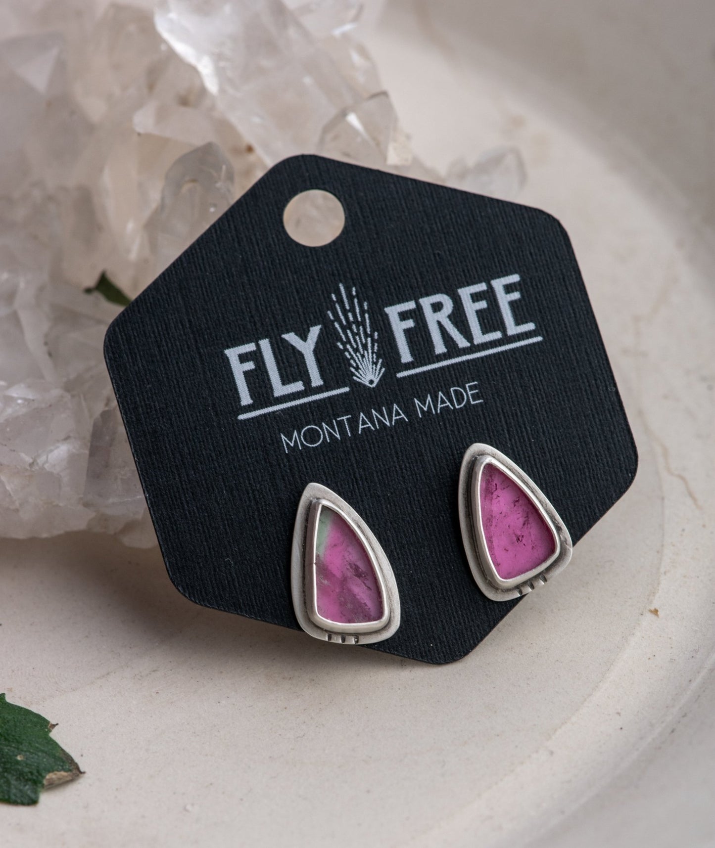 WABI SABI TOURMALINE STUDS - Fly Free