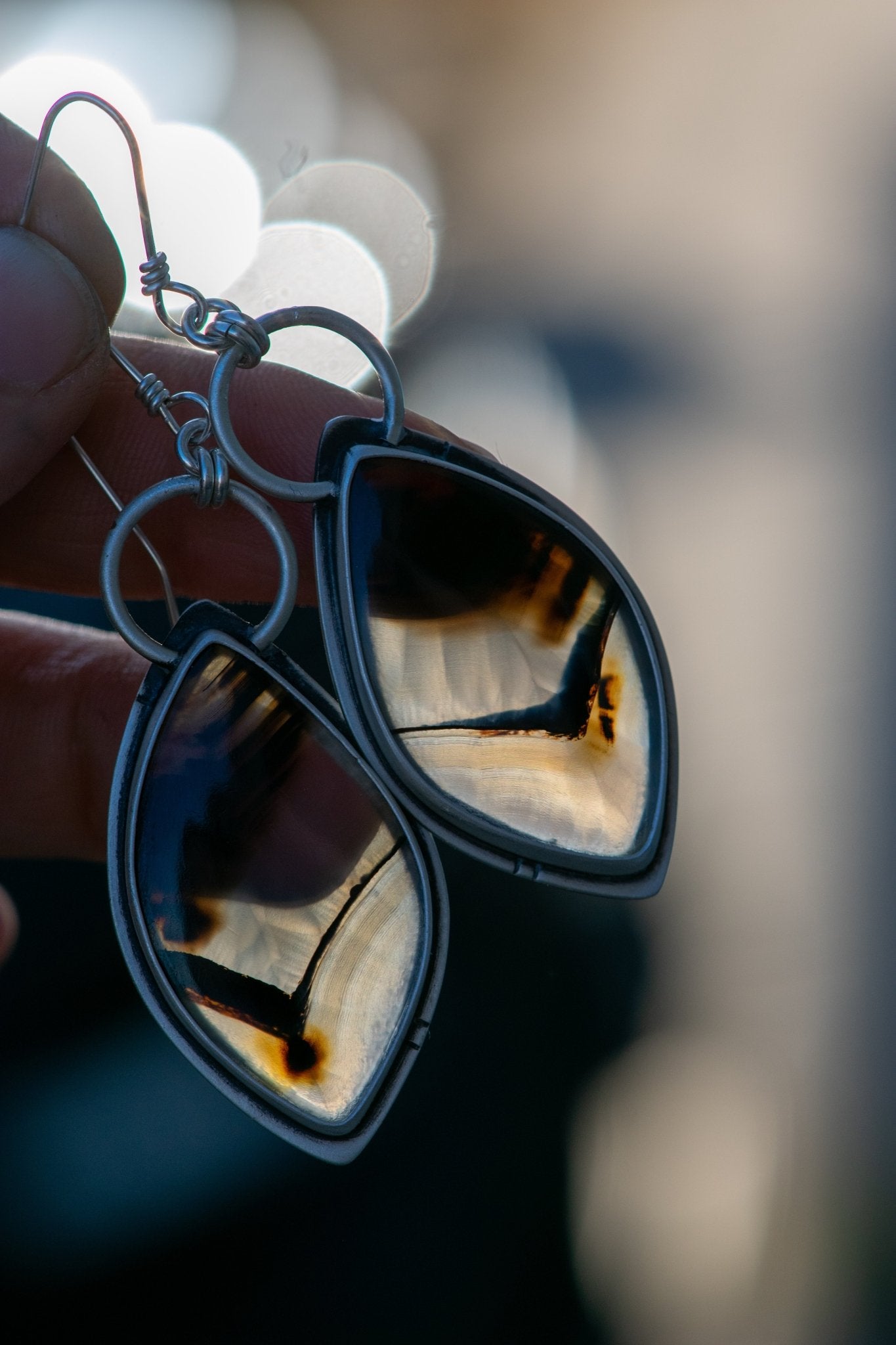 WINGED MONTANA AGATE EARRINGS - Fly Free