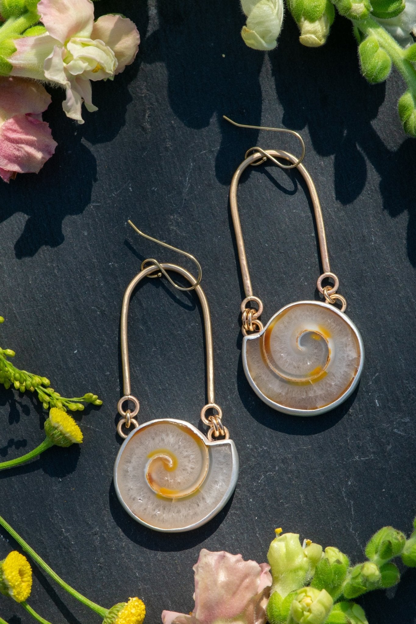 Load image into Gallery viewer, ABULITA ELSIE FOSSILIZED EARRINGS - Fly Free
