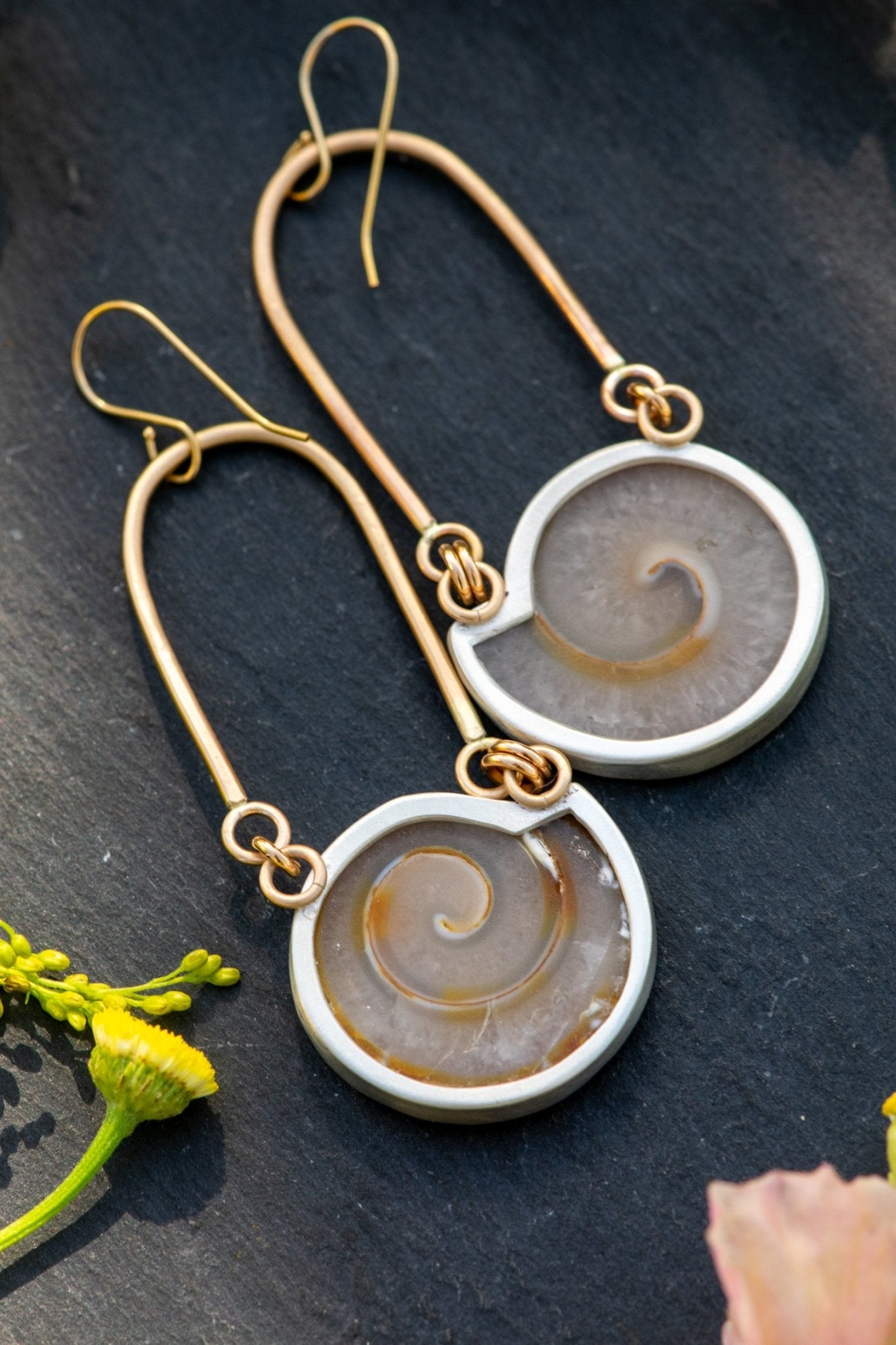 Load image into Gallery viewer, ABULITA ELSIE FOSSILIZED EARRINGS - Fly Free

